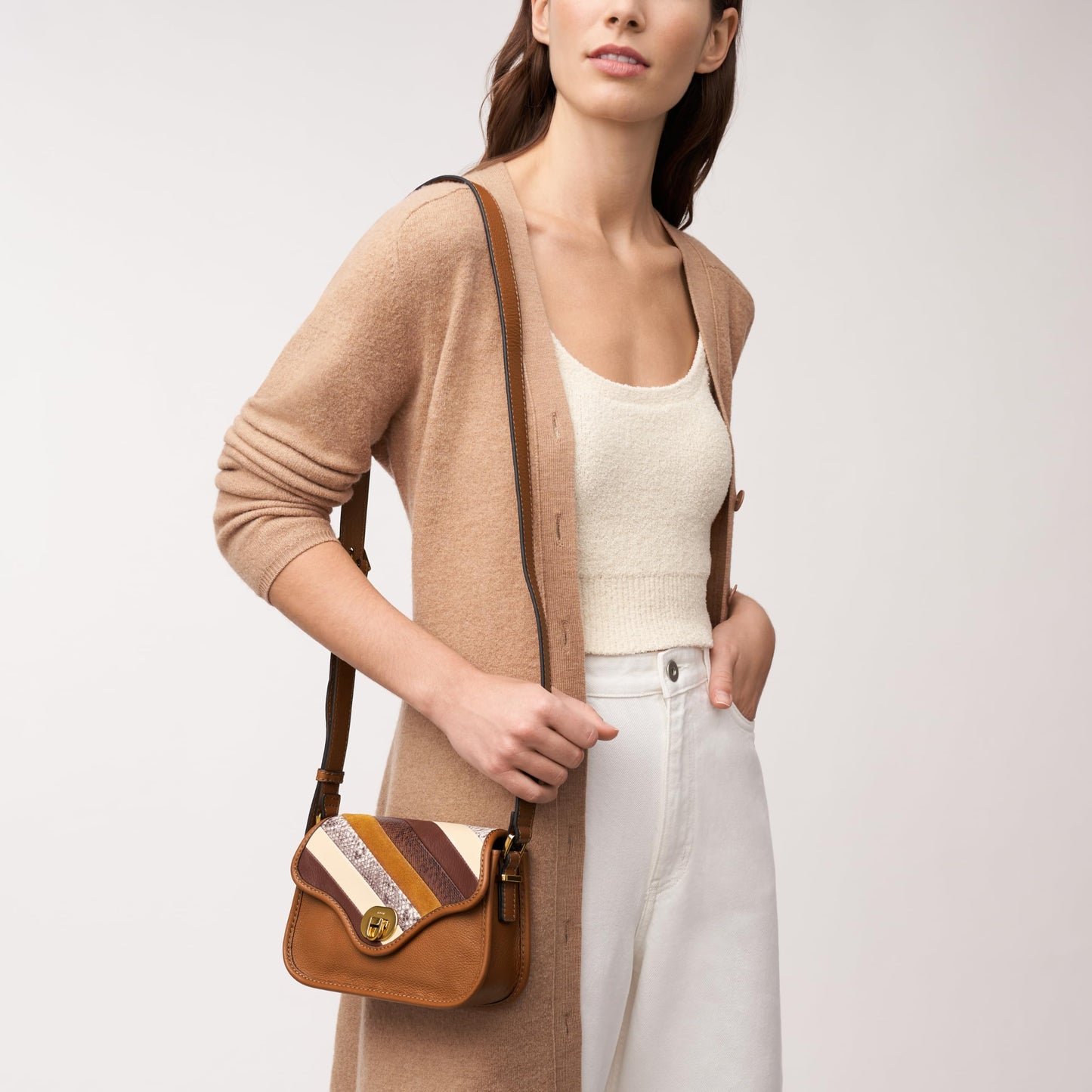 Fossil Heritage Brown Crossbody Bag ZB1873888