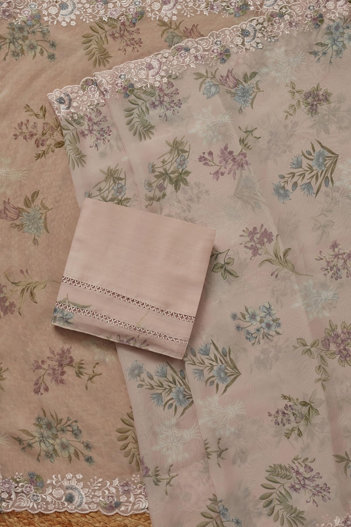 Soch Womens Mul Chanderi Embroidered Unstitch Dress Material With Thread Work