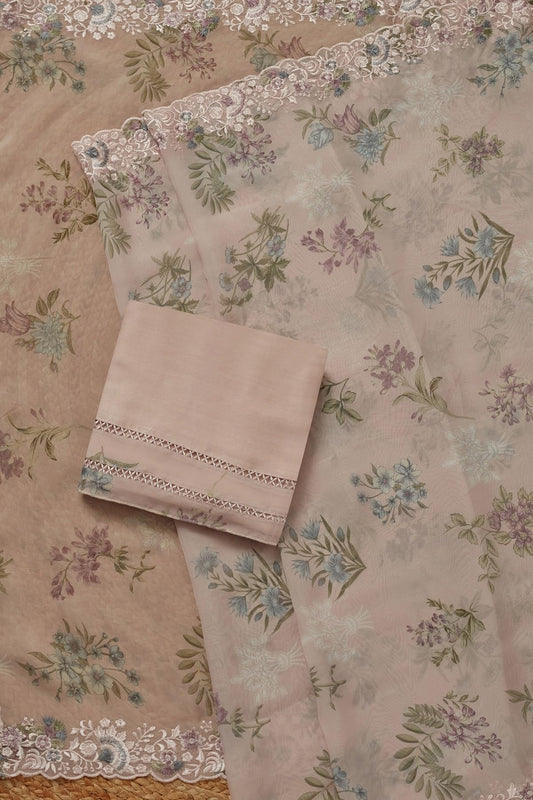 Soch Womens Mul Chanderi Embroidered Unstitch Dress Material With Thread Work