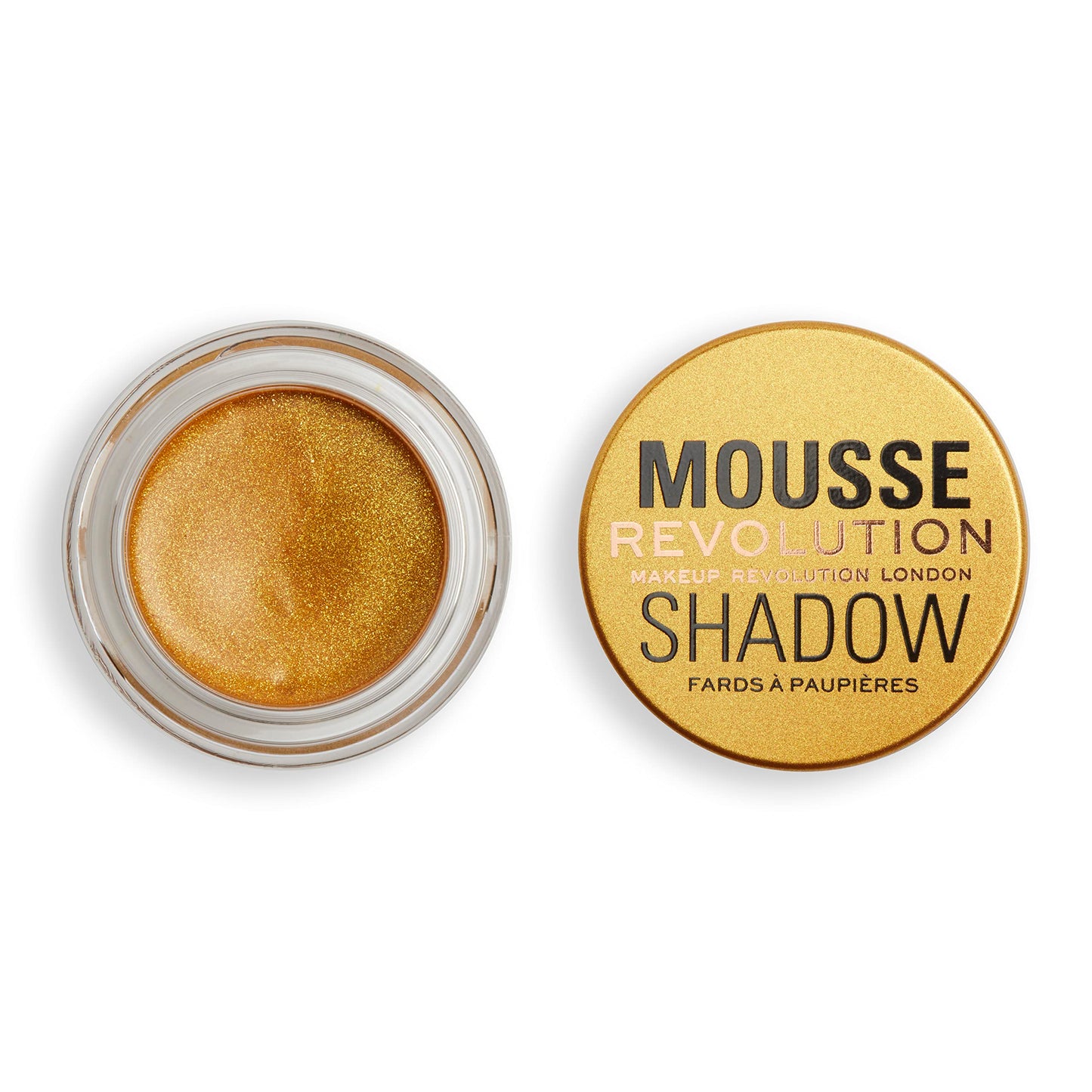 Makeup Revolution- Mousse Shadow- Gold | Creamy whipped mousse formula for soft focus |Non-sticky, cream-to-powder finish |Foil finish with longevity | Light-as-air mousse shadow | 4gm