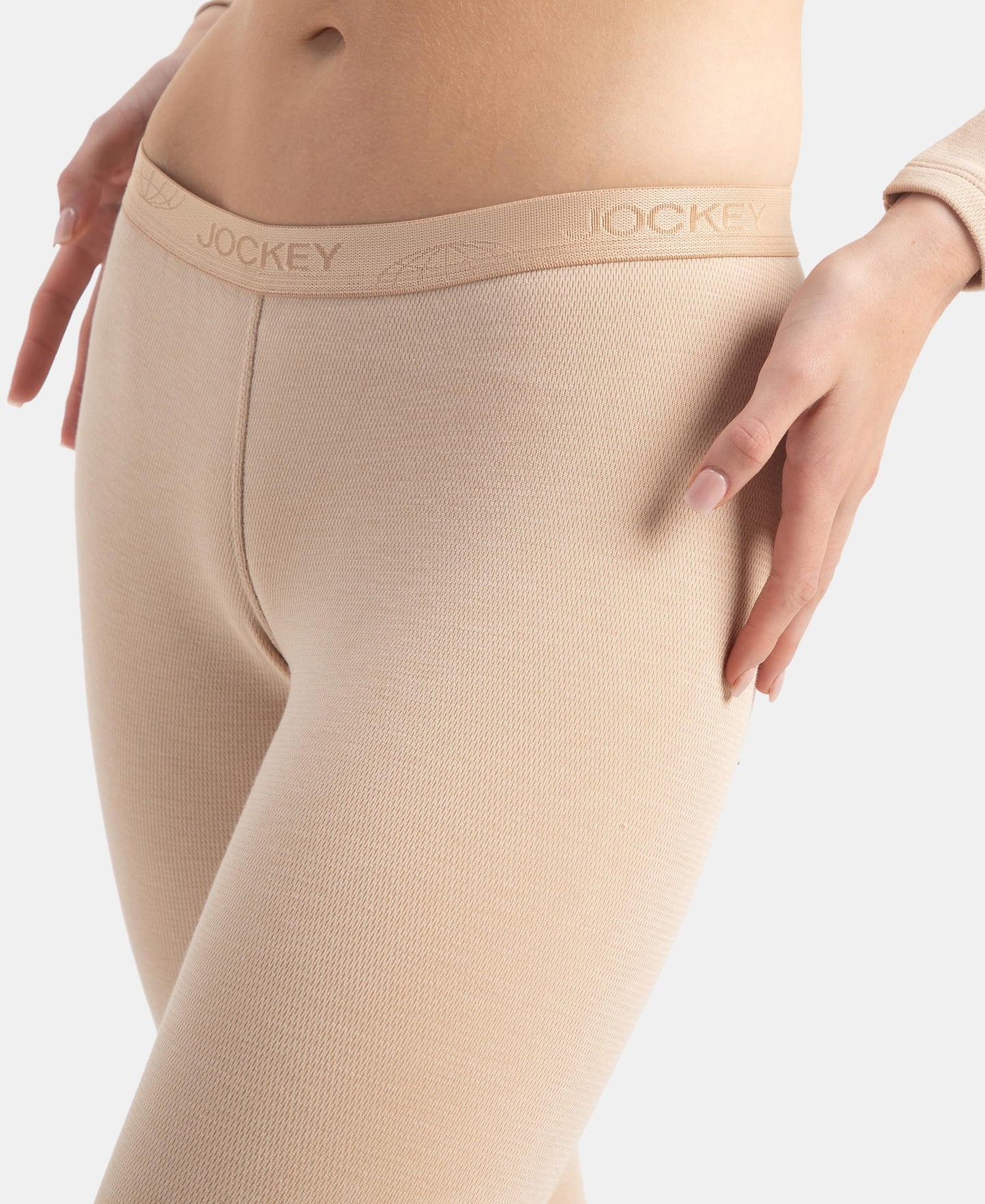 Jockey 2541 Women's Soft Touch Microfiber Elastane Stretch Fleece Fabric Thermal Leggings with StayWarm Technology_Skin_L