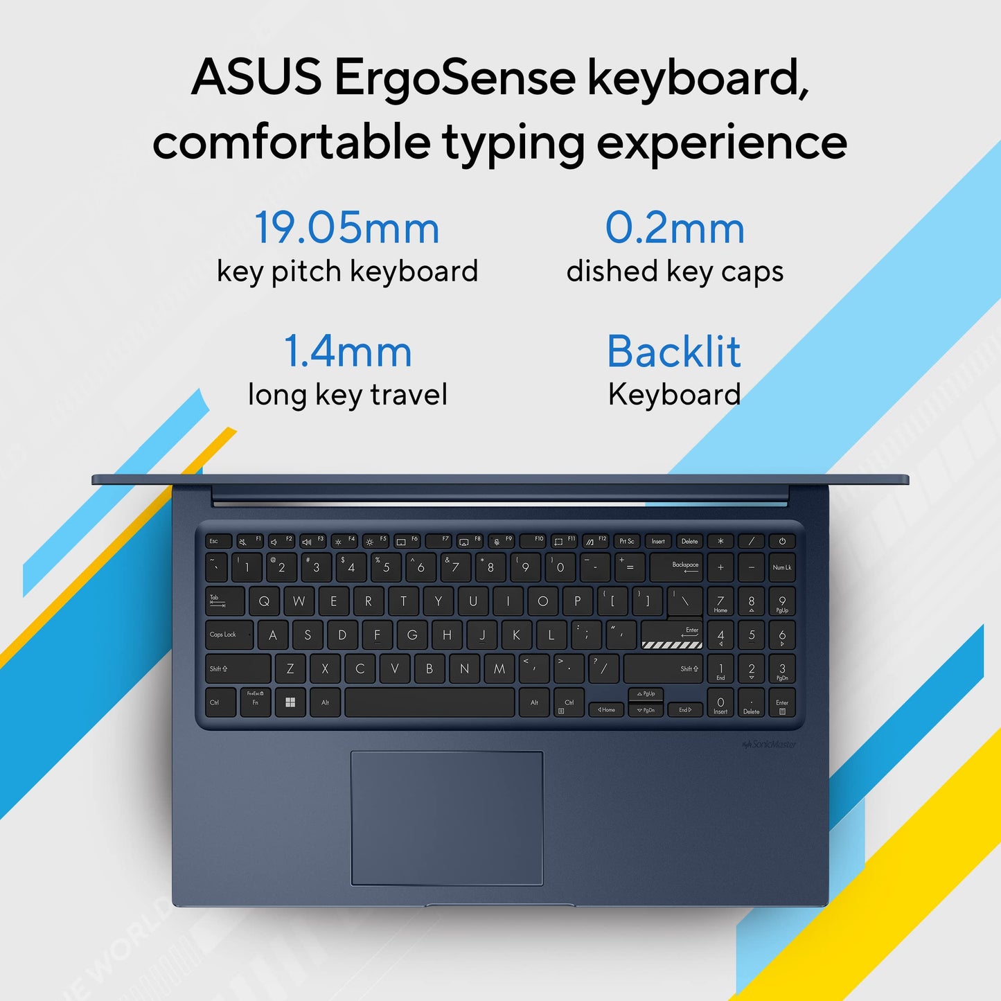 ASUS Vivobook 15 (2026),Intel Core 3 100U (14th Gen),Intel iGPU, 8GB/512GB, FHD, 15.6"(39.6 cm),Windows 11 Home,M365 Basic(1 Year)* Office 2024,Quiet Blue,1.7 Kg, X1504VAP-BQ1322WS,Thin & Light Laptop