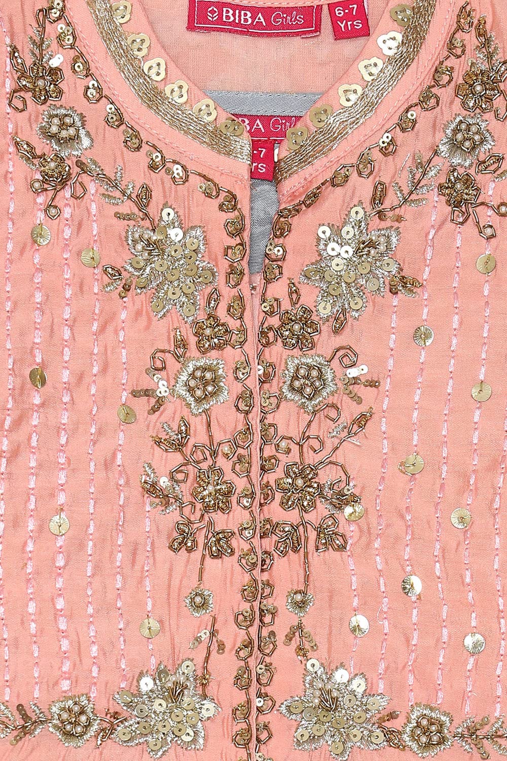 BIBA GIRL EMBROIDERY FITTED KID(KW4766_POWDER BLUE_19)