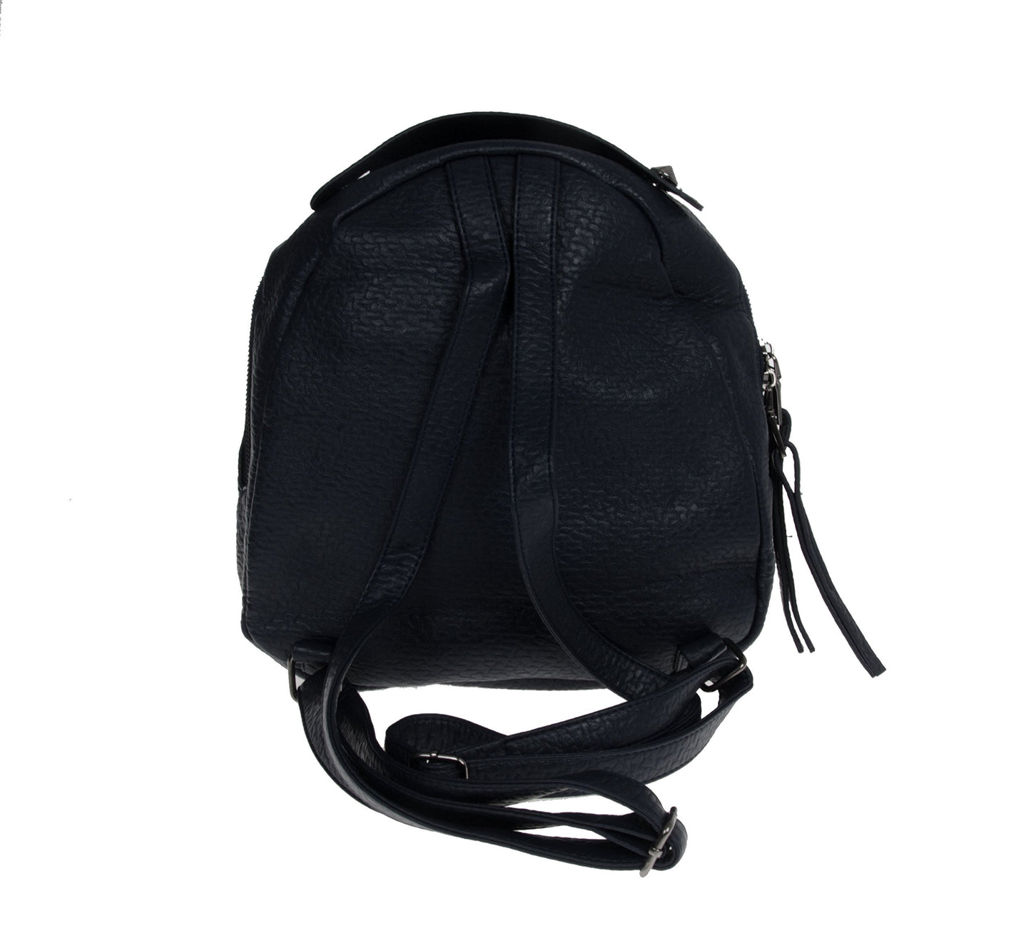 Artisan Crafted Leather Look Handbag Backpack/College Bag/Office Bag (Black) For Women/Girls
