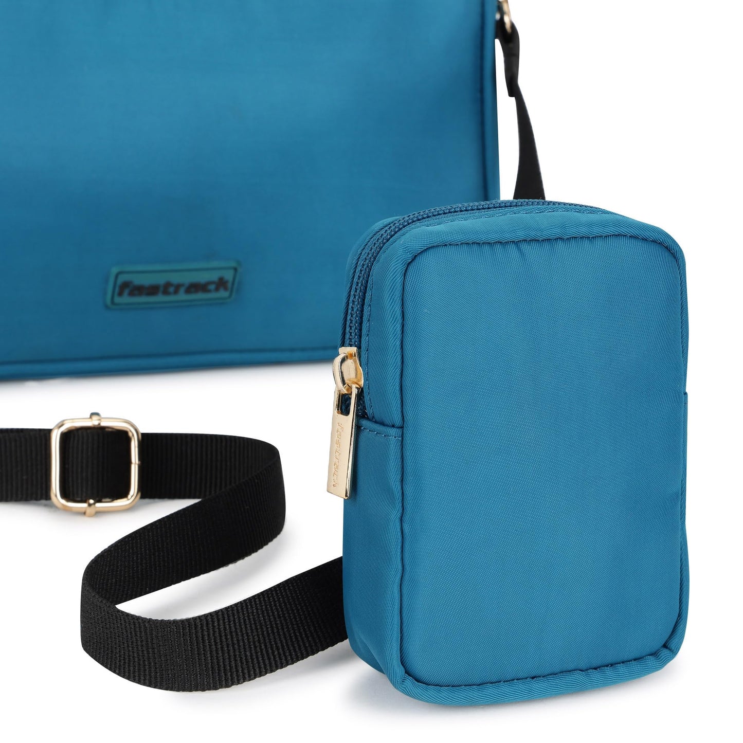 Fastrack Teal Blue Crossbody Sling Bag for Girls