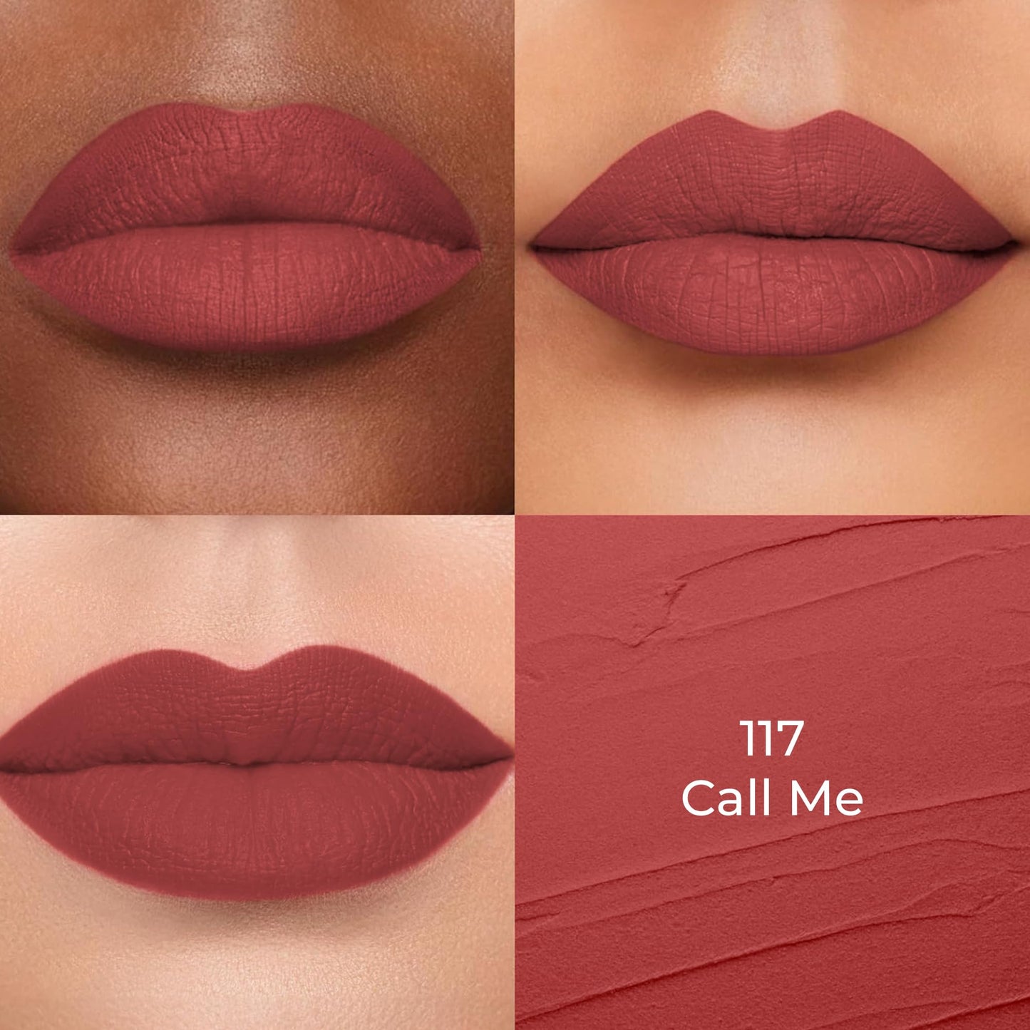 Colors Queen Hold Up Full Day Non-Transfer Matte Lipstick | Long Lasting and Weightless Formula | Intense Color Pay Off | Waterproof Lipstick for Women (117 - Call Me, 4g)