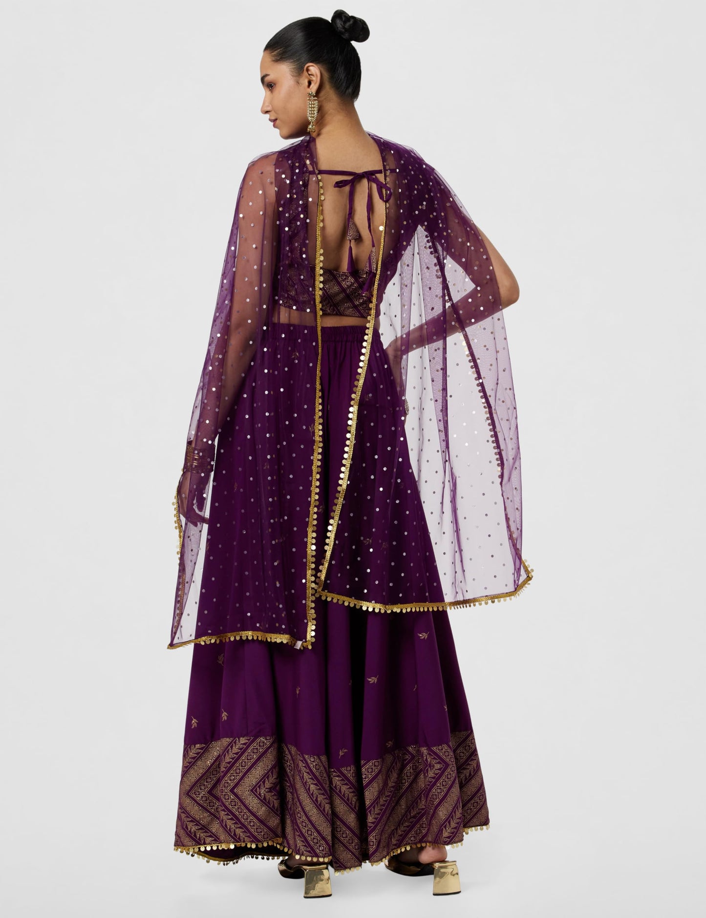 Ahalyaa Women's Polyester Readymade Lehenga Choli (AHBLDUSK-COMBO-649S)