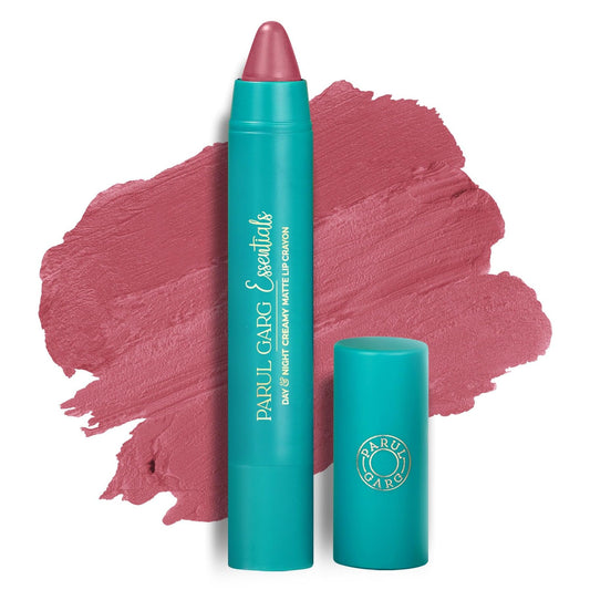 Parul Garg Beauty Creamy Matte Lip Crayon | Soft Matte & Hydrating Formula with Almond Oil & Vitamin E | Rich Pigment & Comfortable Wear | 100% Vegan (Iconic)