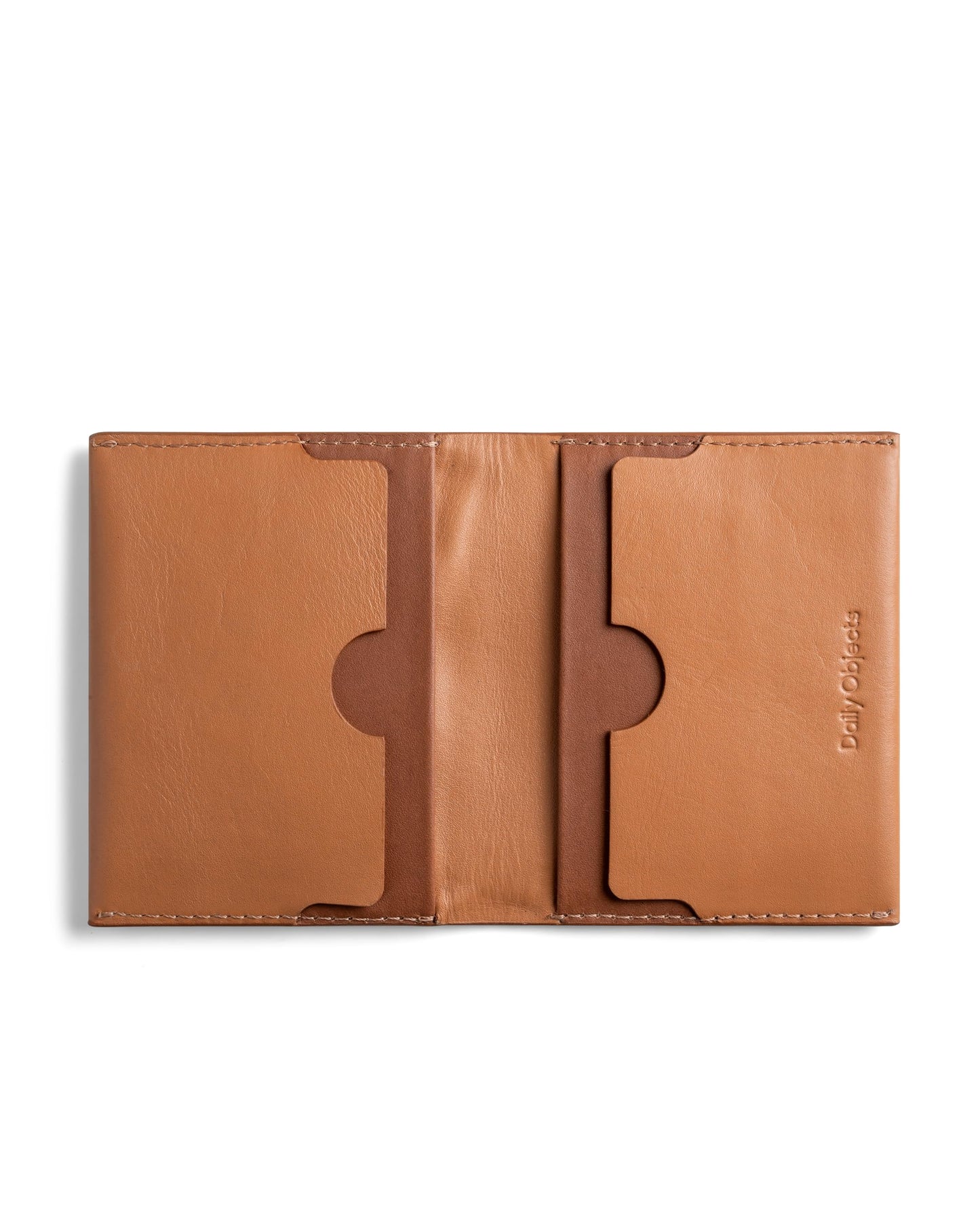 DailyObjects Tan Even Bi-Fold Card Wallet | Men | Premium Design | Full-Grain Leather | Gents Wallet Branded | Handcrafted | Guys| Card Holder | Dedicated Sleeve| 4 Card Slots| Dual-Tone Colourways