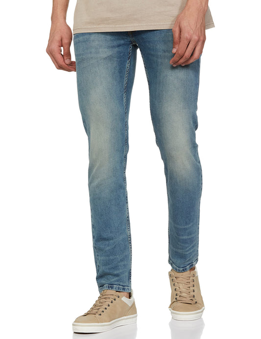 Pepe Jeans Men's Mid Rise Straight Jeans (PM206828J67_MED Used_36), Blue