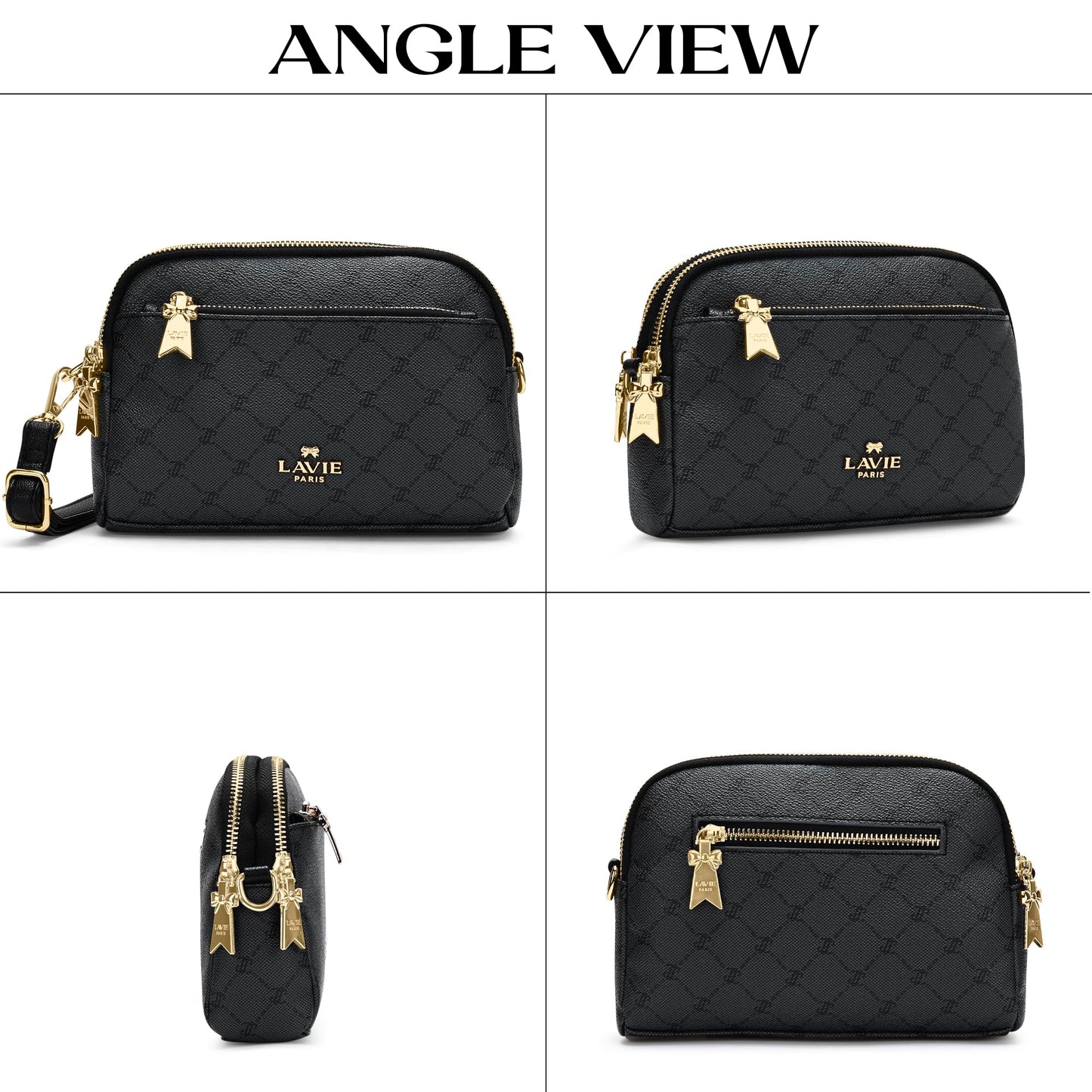 LAVIE PARIS Women's Helen 3 Compartment Crossbody Sling Bag | Ladies Purse Handbag | Gift for Women