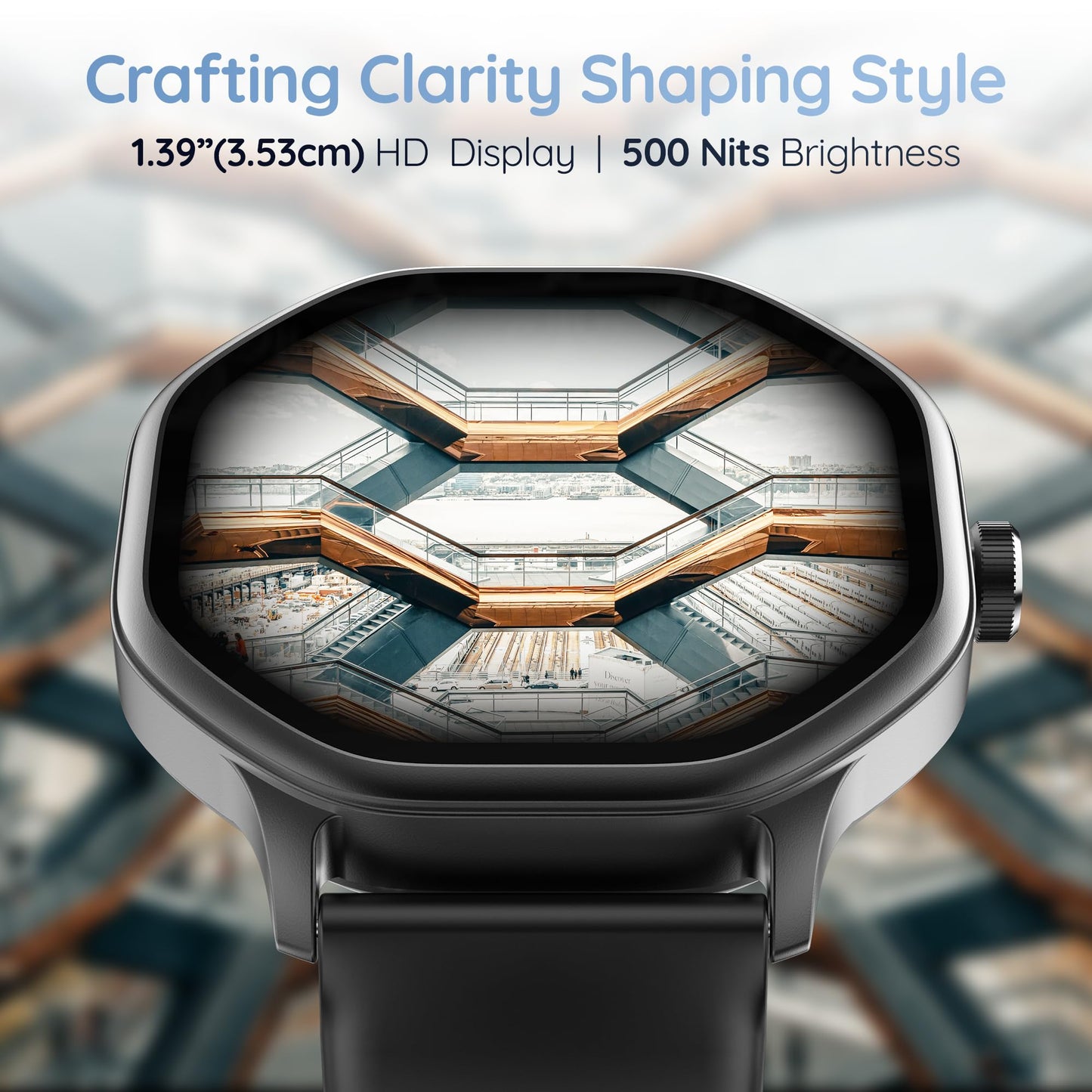 Pebble Hive 1.39" Octa Display Smartwatch | BT Calling | Multi Sports Modes | Sleep Monitoring | Health Suite | Customizable Watch Faces | in-Built Games & World Clock