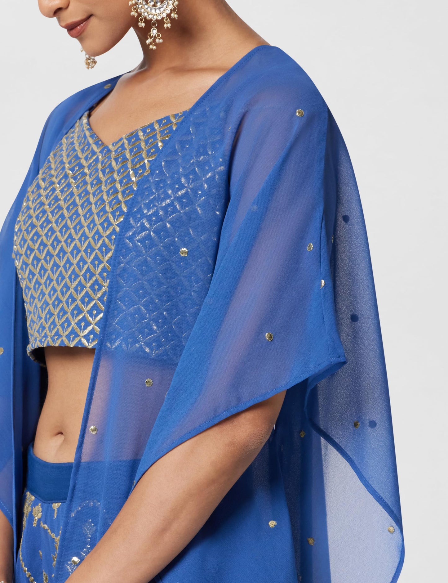 BIBA WOMEN SOLID; EMBROIDRED SHORT_KURTA MIX AND MATCH(3 PCS SE2205_TEAL_34)