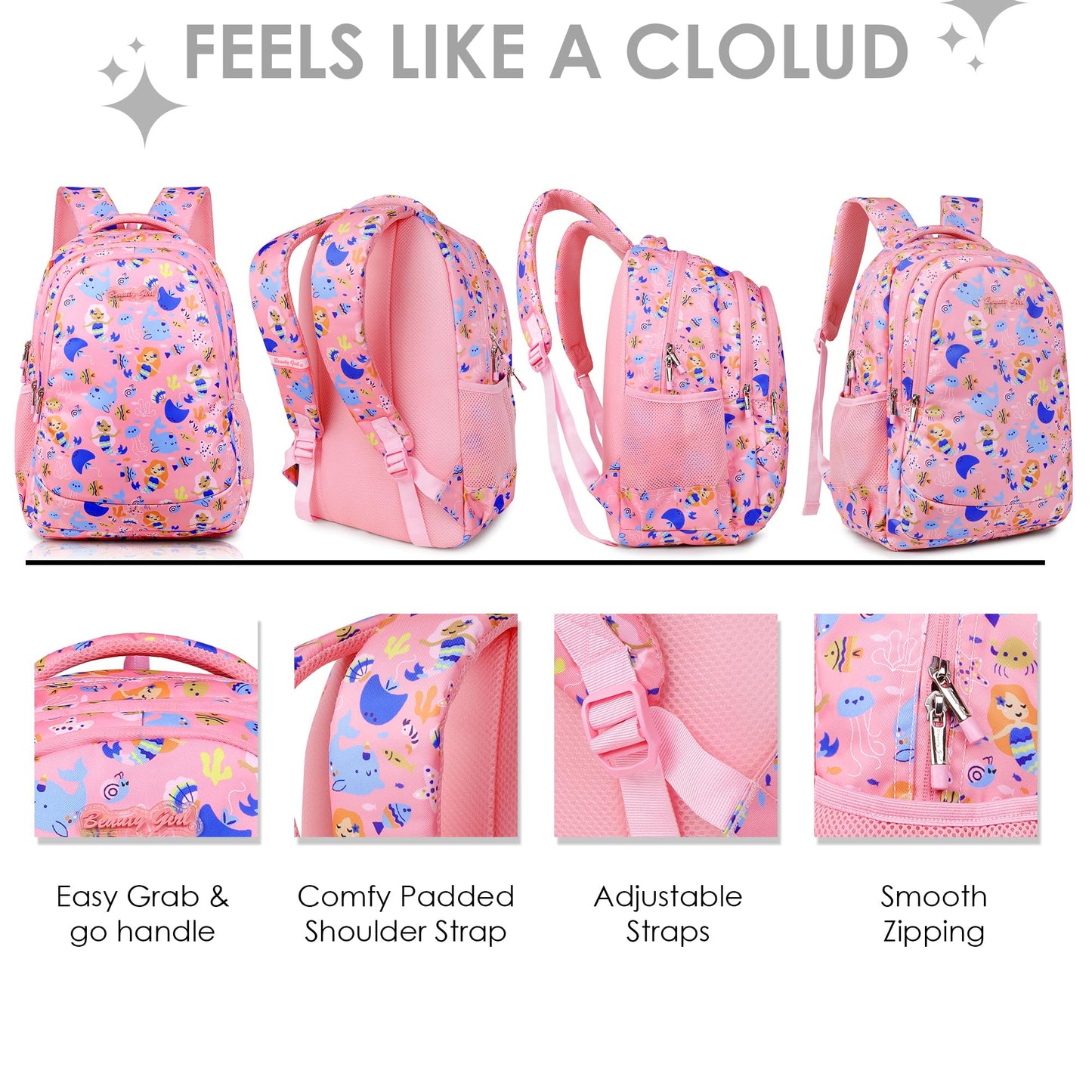 BEAUTY GIRLS BY HOTSHOT |SCHOOL BAG|TUTION BAG|COLLEGE BACKPACK|FOR GIRLS & WOMEN|18 INCH|32 L WATER RESISTANT |SCHOOL BAG FOR GIRLS