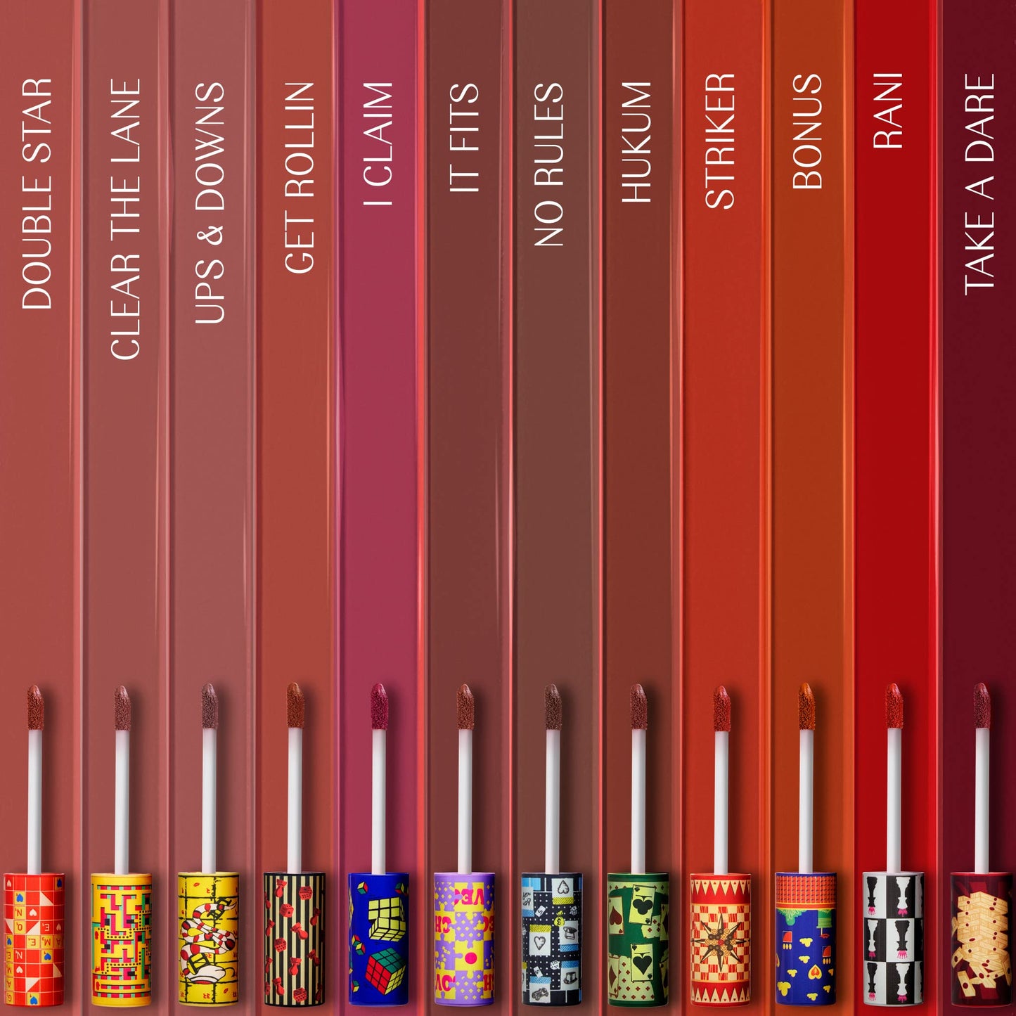 LoveChild Masaba Game On! - Hukum - Liquid Matte Lipstick, Pecan Brown Velvet Smooth, Non-Sticky, Hydrating & Moisturising, Lasts Up to 12 hours, 5Ml
