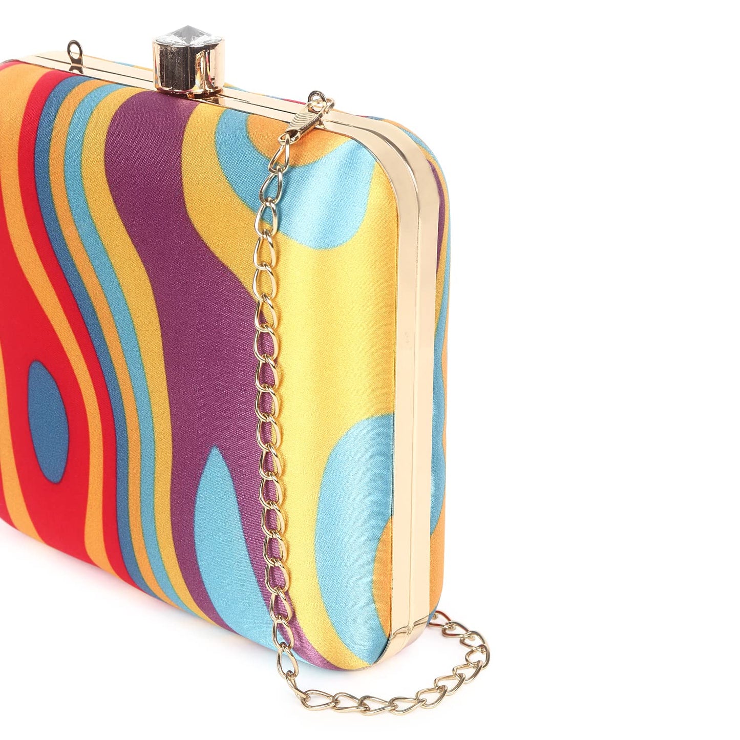 SWISNI Casual Printed Box Clutch II Women's Traditional Designer Clutch For Women & Girls II PRINTED CLUTCHES (Multi3)