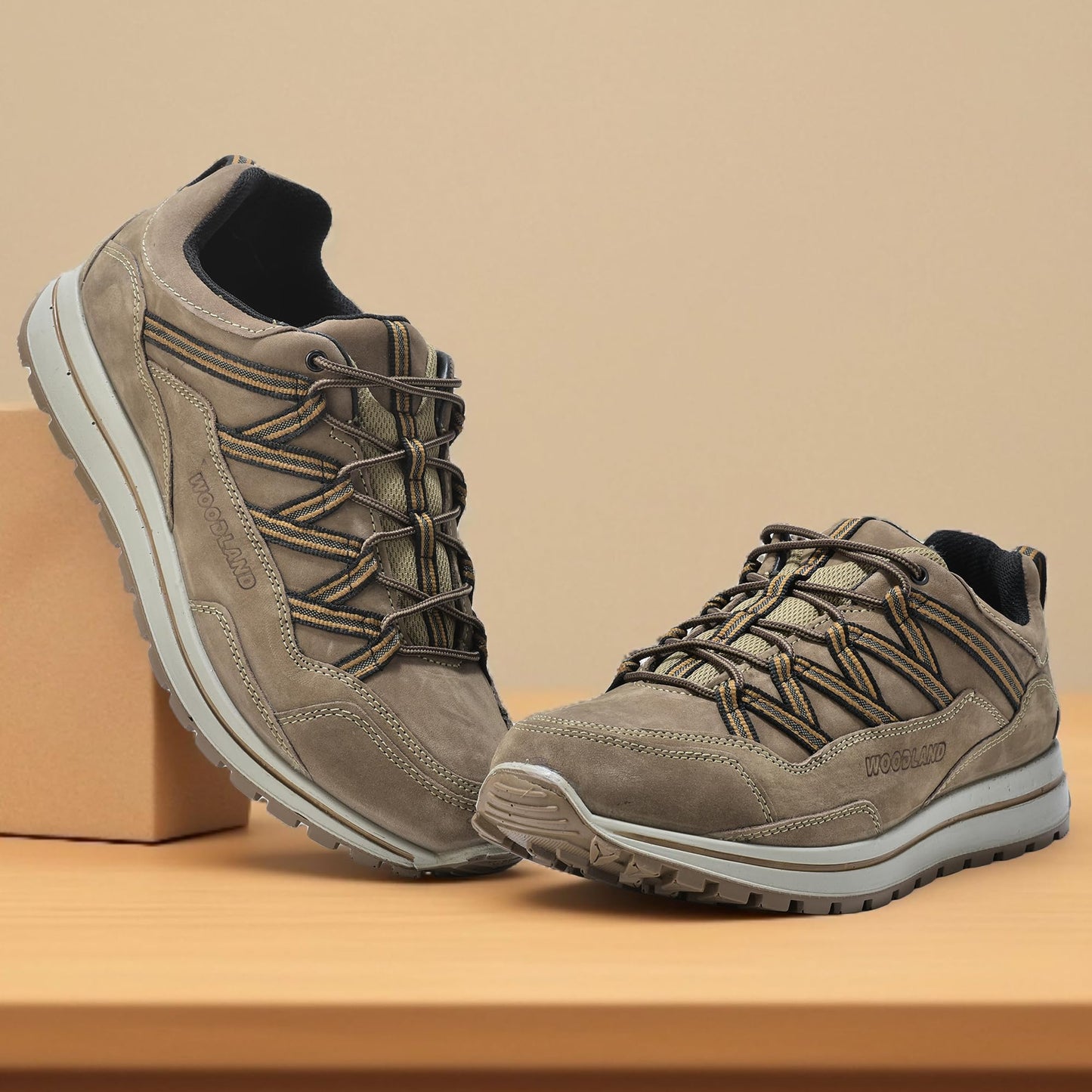 Woodland Men's Dubai Khaki Nubuk DSLMLD Casual Shoes-9 UK (43EURO) (GC 6055123)