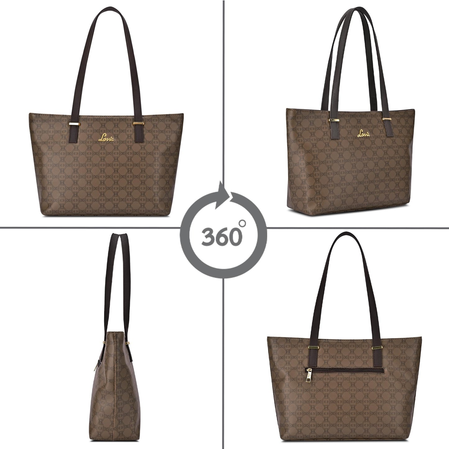 Lavie Women's Mabel Solid Tote Handbag for Women | Tote Bag For Work | Ladies purse | Stylish Shoulder Bag | Gift For Ladies