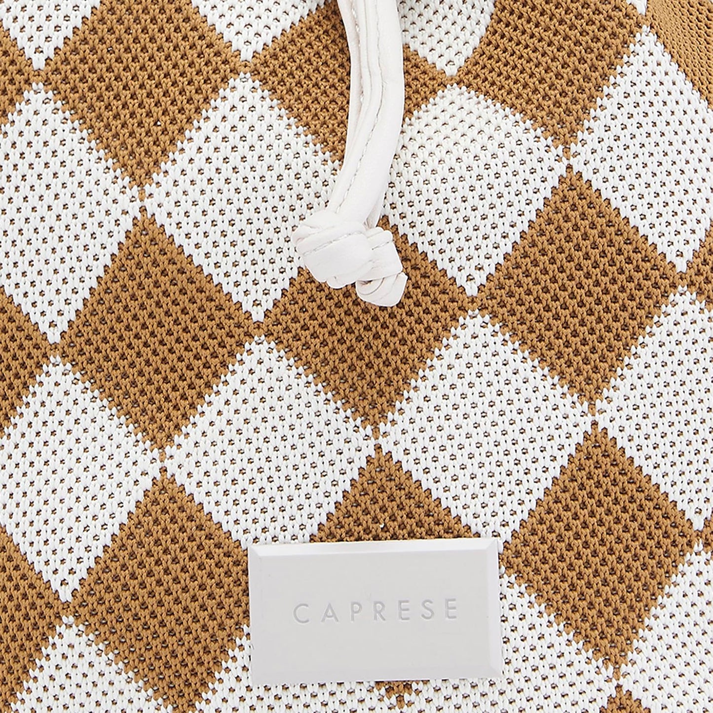Caprese Checker Sling Bag for Women (Medium, Cream)