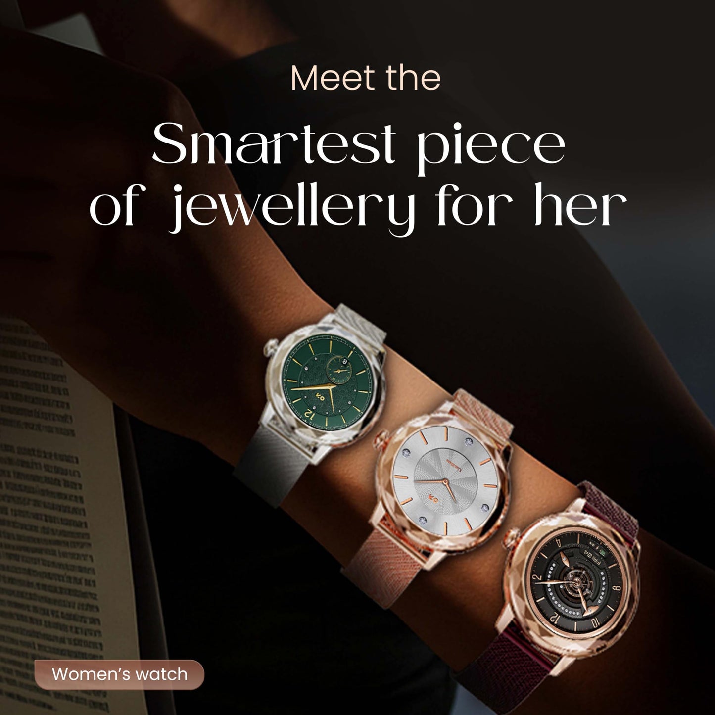 GOBOULT Newly Launched Alora Smart Watch 1.19'' AMOLED Display, BT Calling, Rotating Bezel, 150+Watchfaces, 800 Nits Brightness, AI Voice Assistant, SpO2 Monitoring, 120+ Sports Mode (Silver)