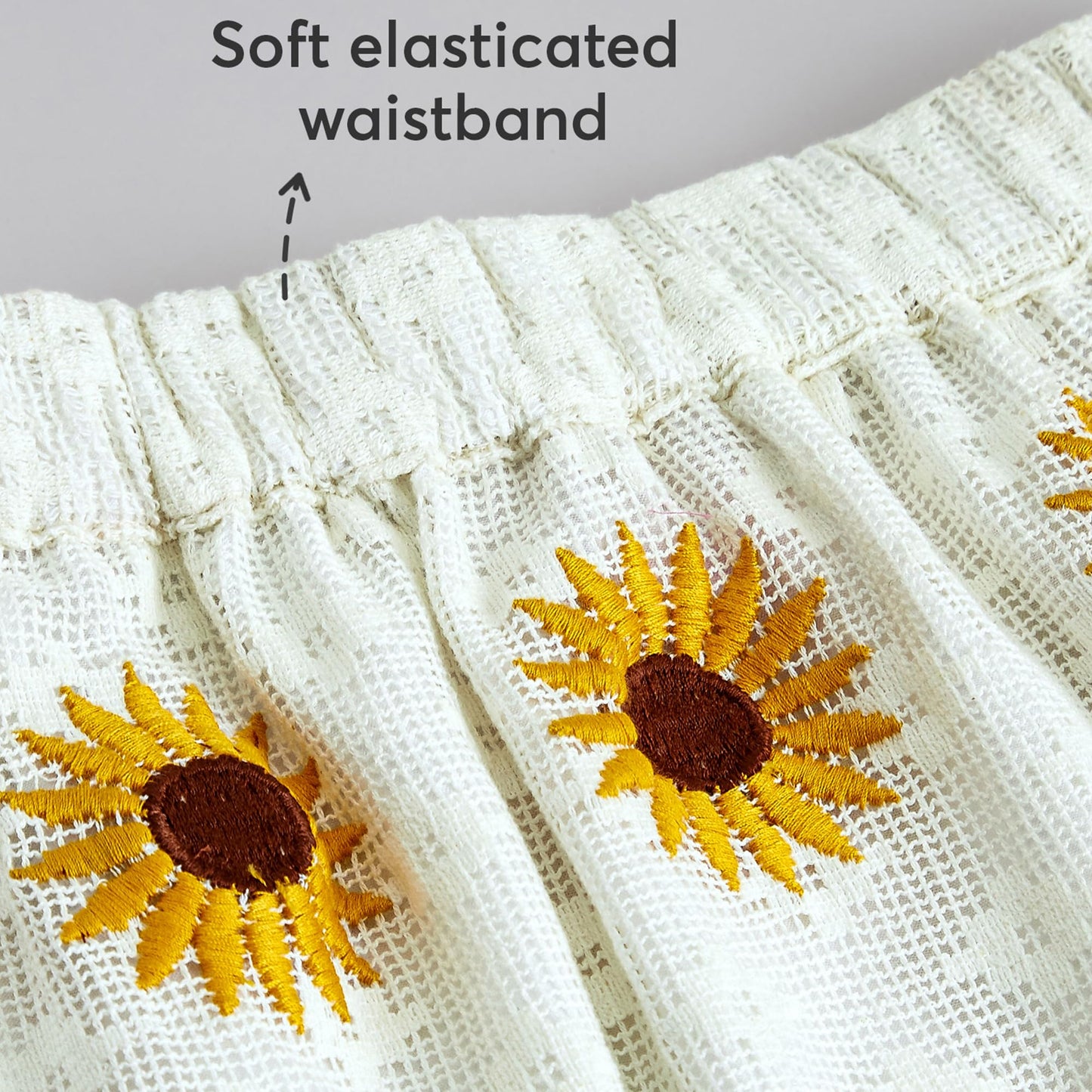 Hoscotch Girls Floral White Sleeveless Skirt Set For Ages (6-7 Years)