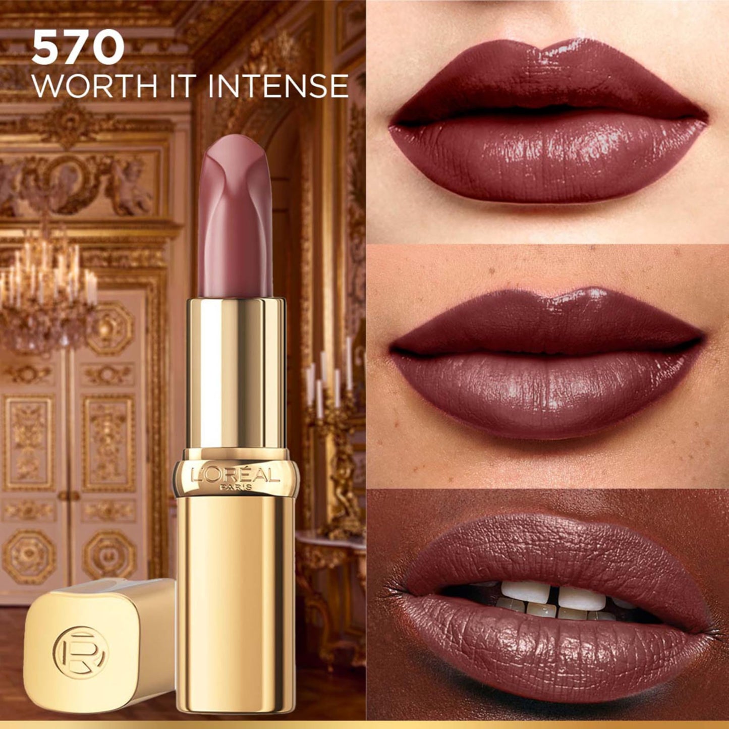 L’Oréal Paris Color Riche Satin Lipstick- 570 Worth It Intense, 4.5 gm