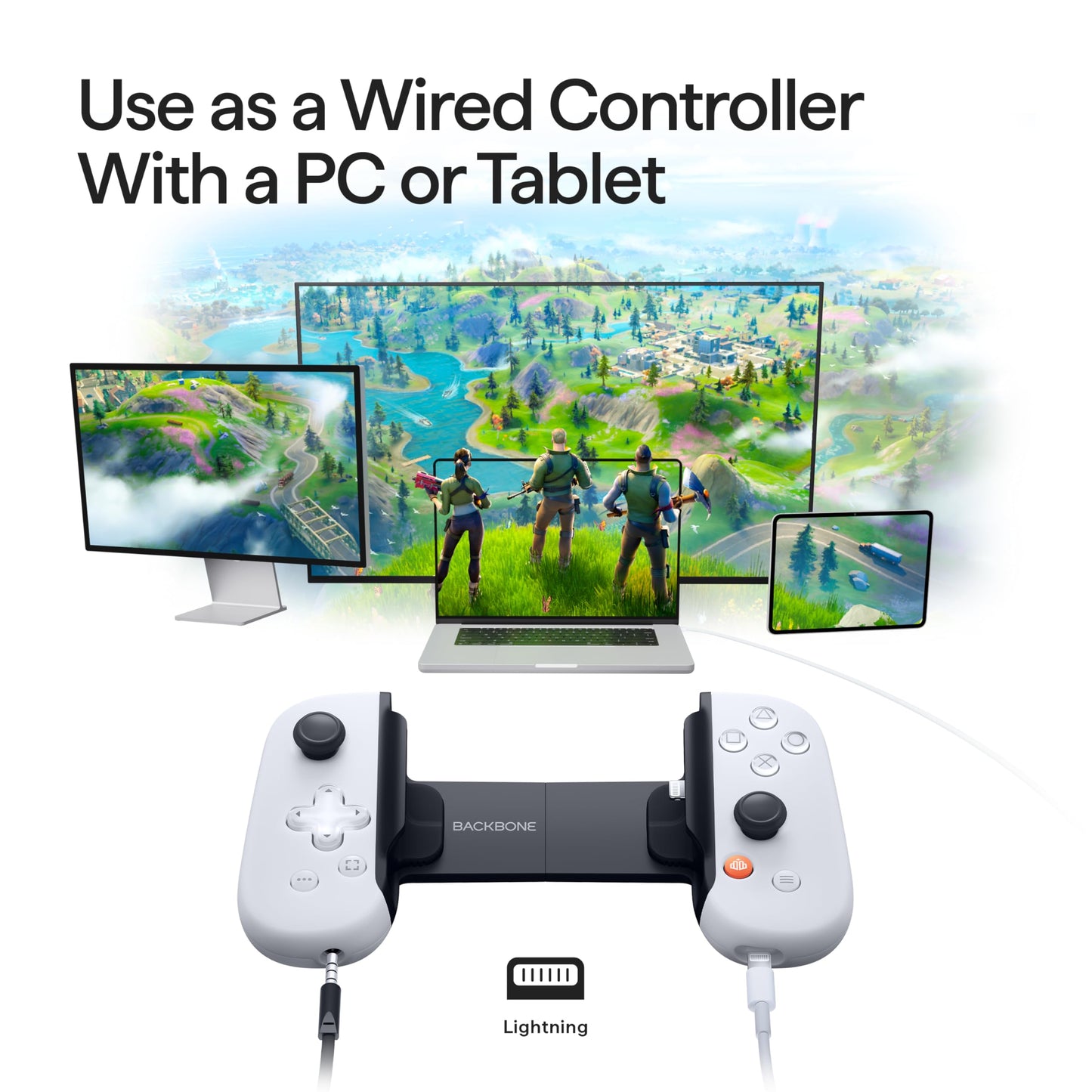 Backbone One Mobile Gaming Controller for iPhone (Lightning) - Playstation Edition - Turn Your iPhone into a Gaming Console - Play Xbox, Playstation, Call of Duty, Roblox, Genshin Impact & More [ios,nintendo_switch,playstation,xbox]