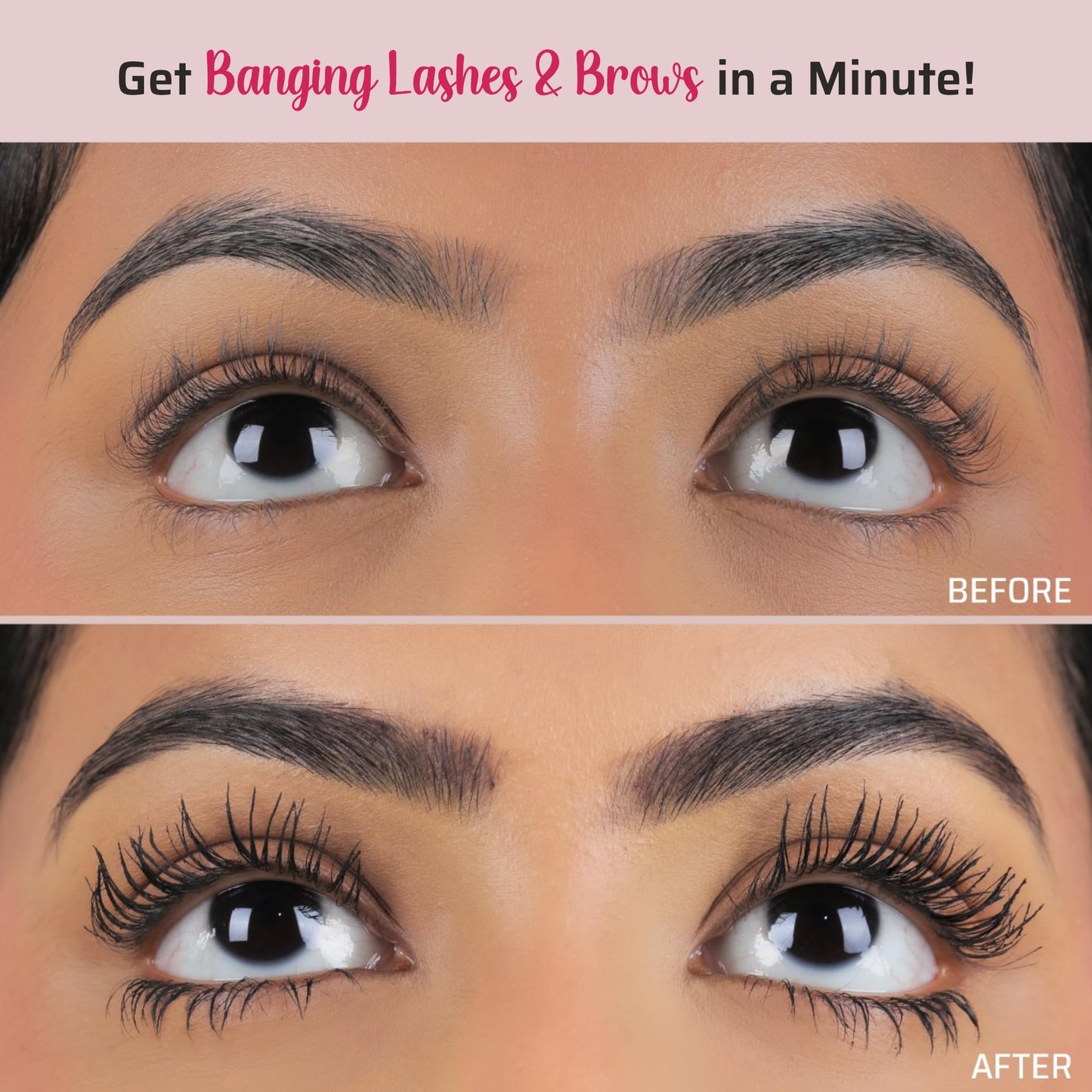 LA MIOR What The Lash! Mascara & Flexilift Brow Gel Duo - Extreme Volume + Length + Hypercurl, 24 Hr Wear, Waterproof, False Lash Effect, 2-in-1 Tinted Brow Lift with Biotin & Argan (Ultra Black)