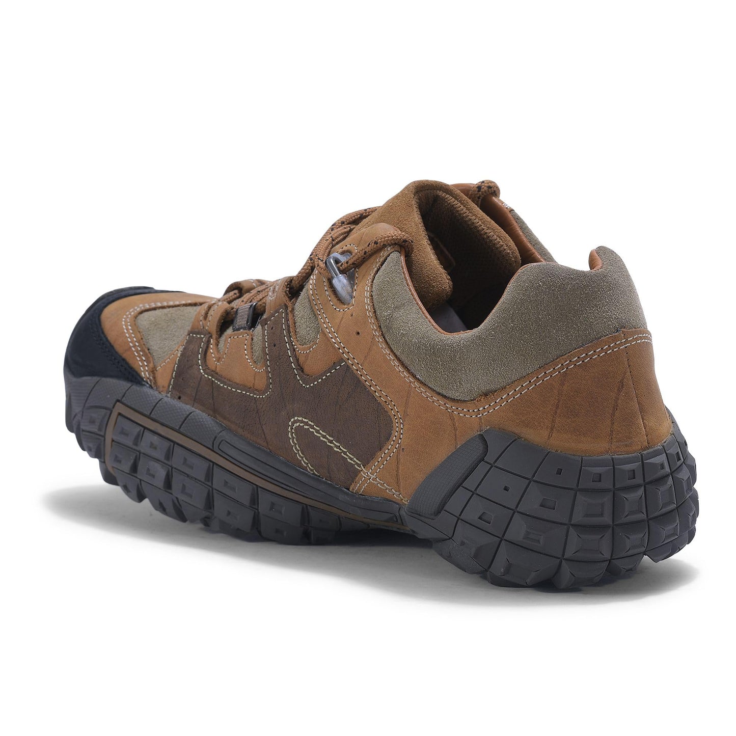 Woodland Men's Tobacco Leather Sneakers - 9 UK/India (43 EU)