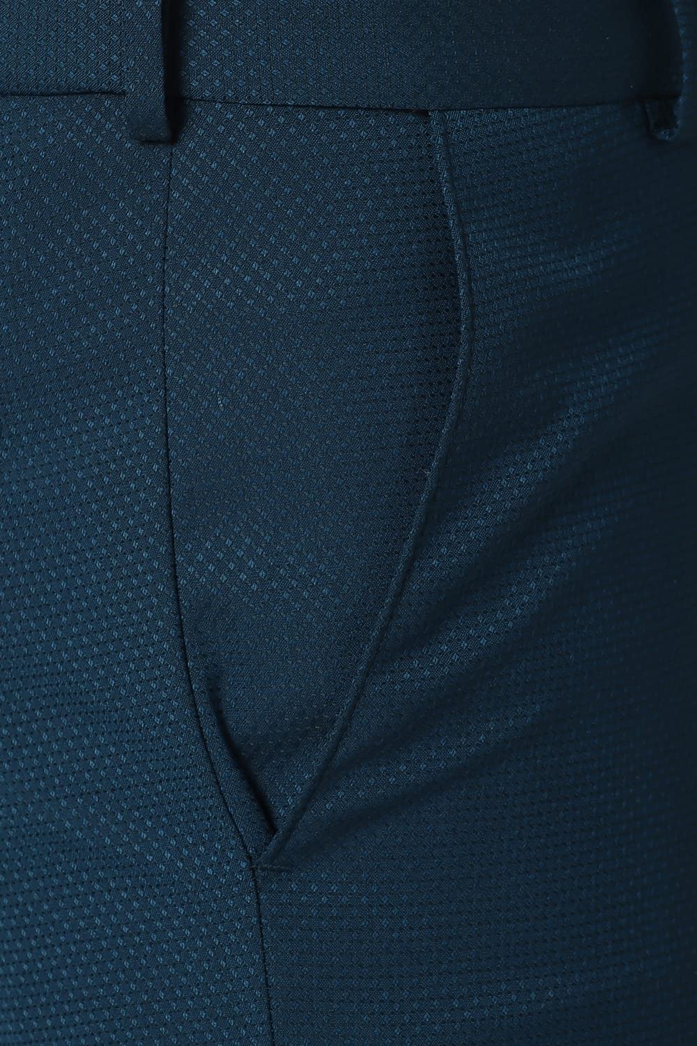 Peter England Men's Polyester Blend Navy Three Piece Suit Business Vest (PIS3ONSFH02420 40)