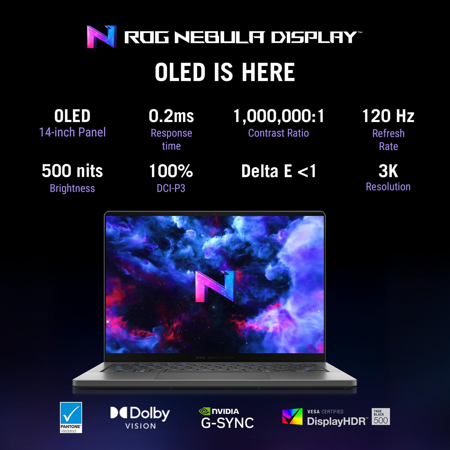 ASUS ROG Zephyrus G14,AMD Ryzen 9 270, Gaming Laptop(RTX 5060-8GB/90W TGP/16GB/1TB/3K OLED/14/120Hz/73WHrs/Windows 11/M365 Basic (1Year)*/Office Home 2024/Eclipse Gray/1.5 Kg) GA403UM-QS007WS