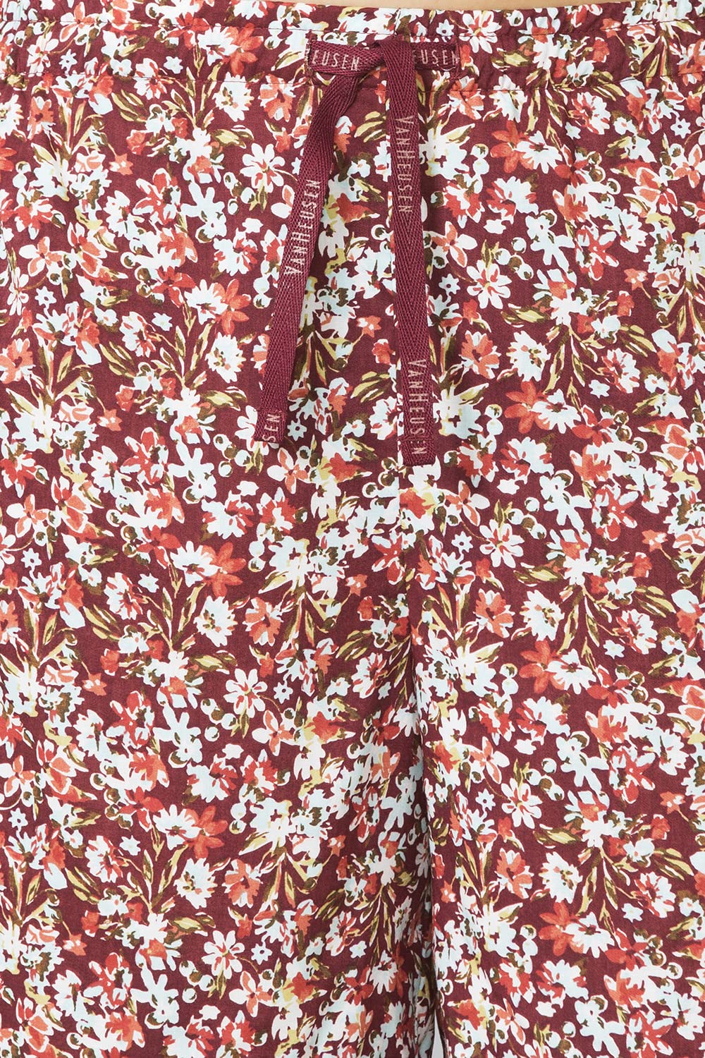 Van Heusen Women Lounge Shorts - 100% Modal - Allover Print, Functional Pocket, Superior Drape_55501_Brick Floral_S