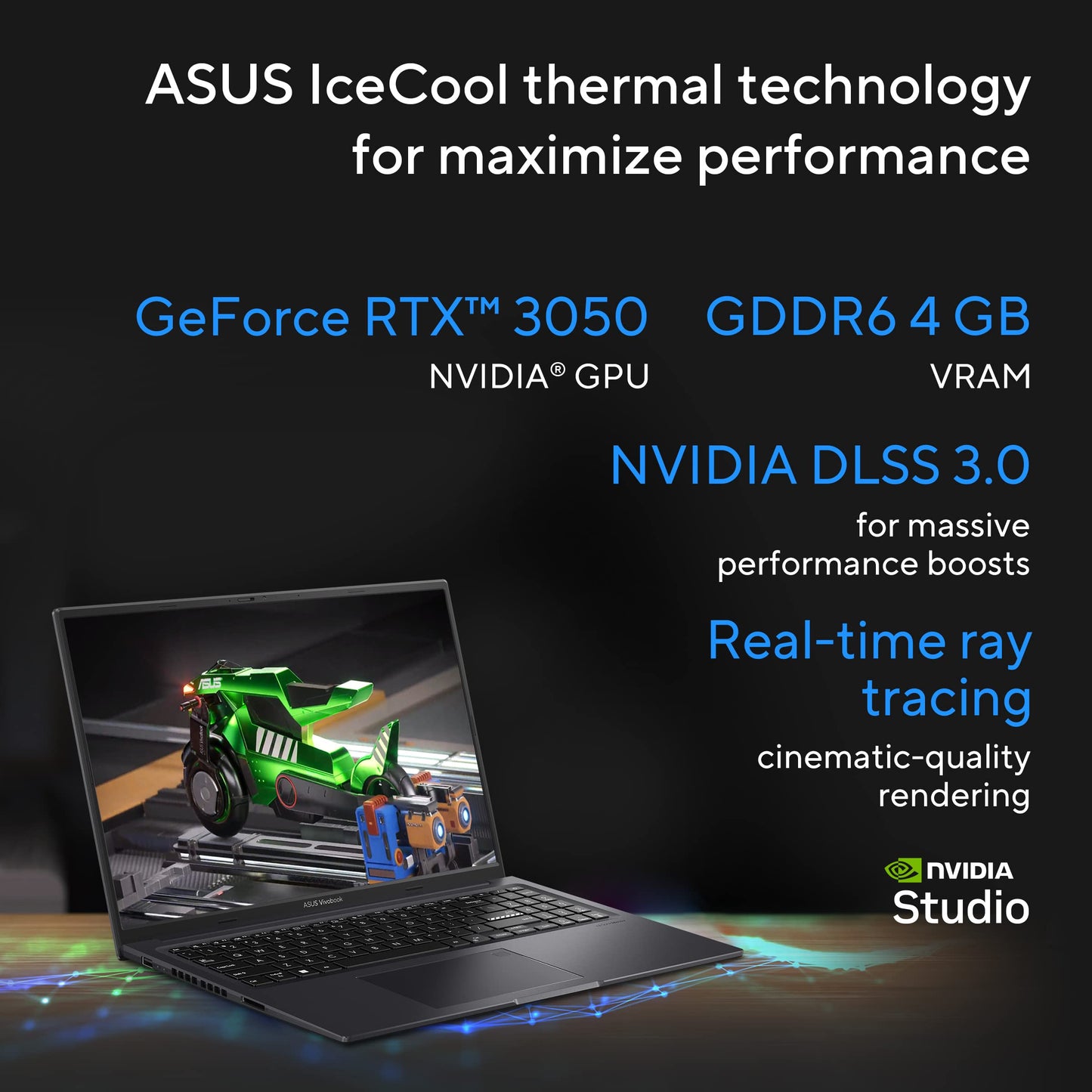 ASUS Vivobook 16X 13th Gen,Intel Core i5-13420H Creator/Gaming Laptop(NVIDIA RTX 3050-4GB/16GB/512GB/FHD+/16.0"/144Hz/Windows 11/M365 Basic(1Year)*/Office Home 2024/Indie Black/1.67 kg)K3605VC-RP412WS