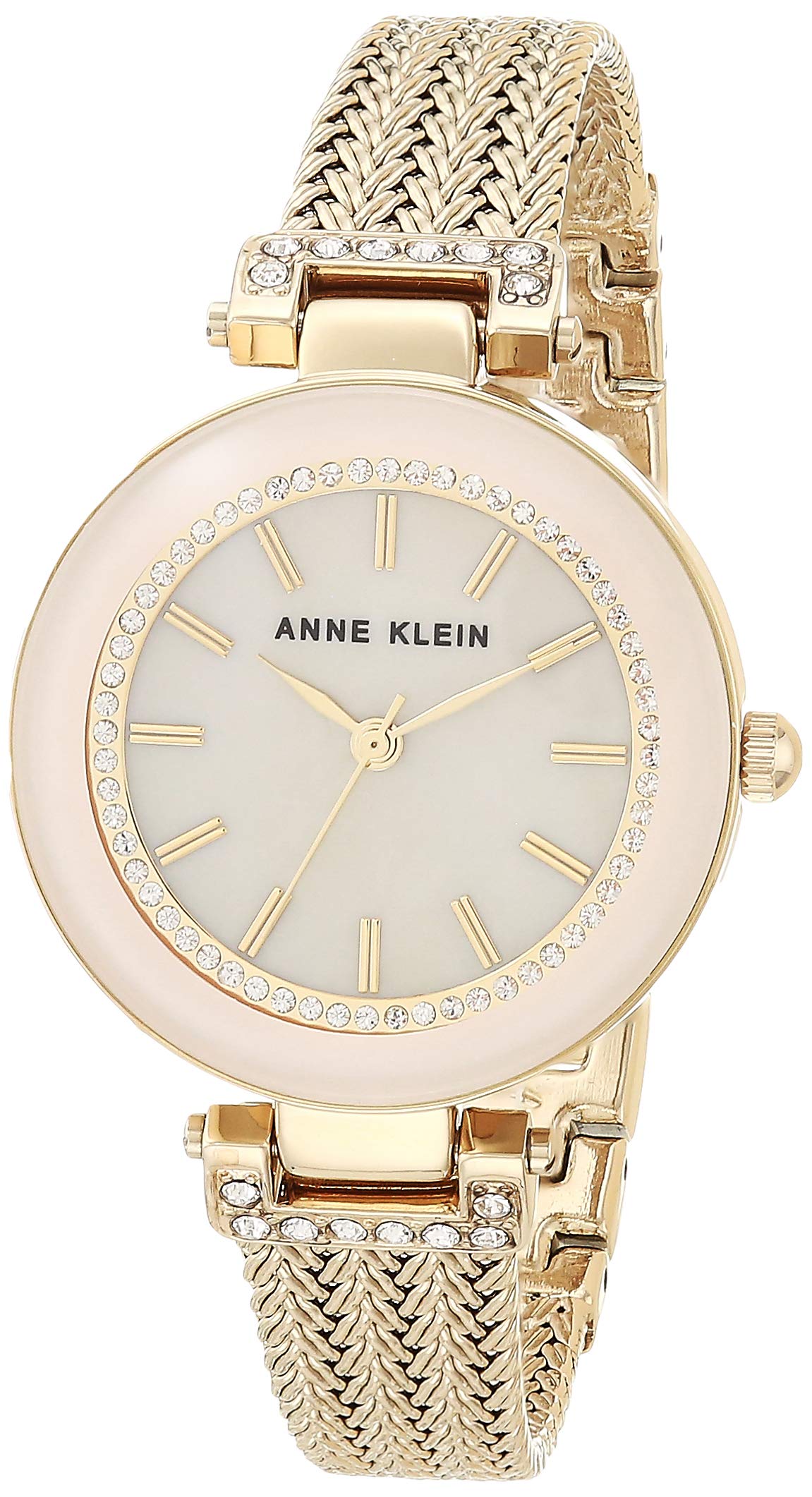 Anne Klein Women's Quartz Metal and Stainless Steel Dress Watch, Color:Gold-Toned (Model: AK/1906PMGB)