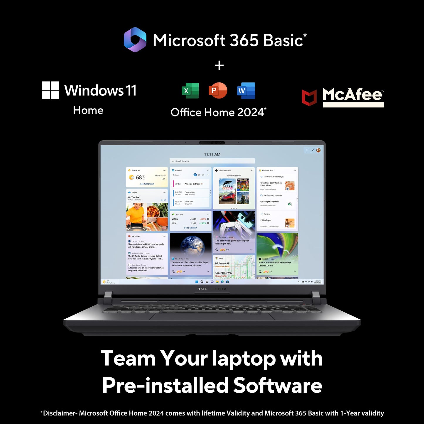 ASUS ROG Strix G16,Intel Core Ultra 9 275HX Gaming Laptop(RTX 5070 Ti -12GB/140W TGP/32GB/1TB/2.5K QHD+/16"/240Hz/Windows 11/M365 Basic (1Year)*/Office Home 2024/Eclipse Gray/2.65 Kg) G615LR-S5190WS