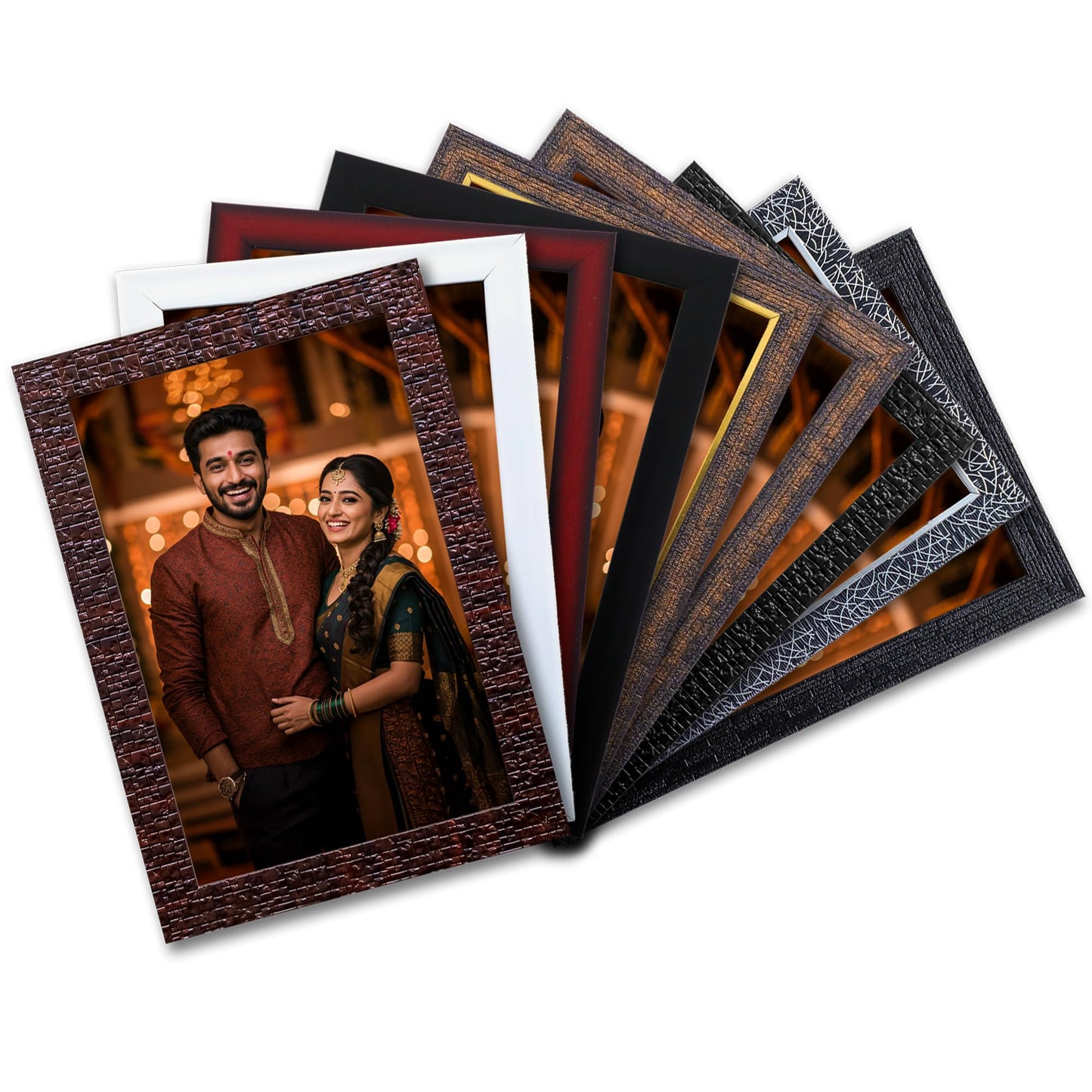 Customizable Premium Photo Frame – Upload Your Own Photo| Choose Your Preferred Frames | Strong & Durable Gift for Birthday, Anniversary, Wedding And Other Occasions | 8mm Backboard & 1 Inch Frames | Glossy, Matte, Glitter Lamination or Acrylic Finish | 6