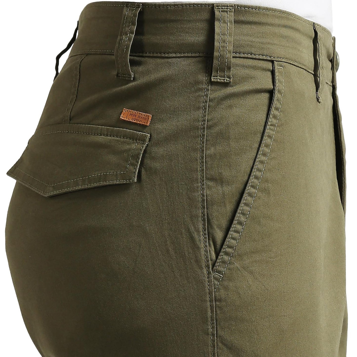 Pepe Jeans Men's Slim Pants (PM211888_Olive Green