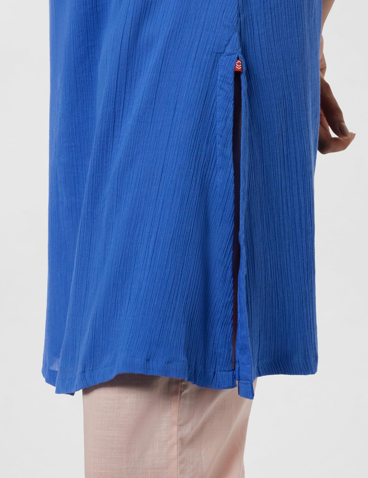 BIBA Women Cotton Straight Solid Kurta