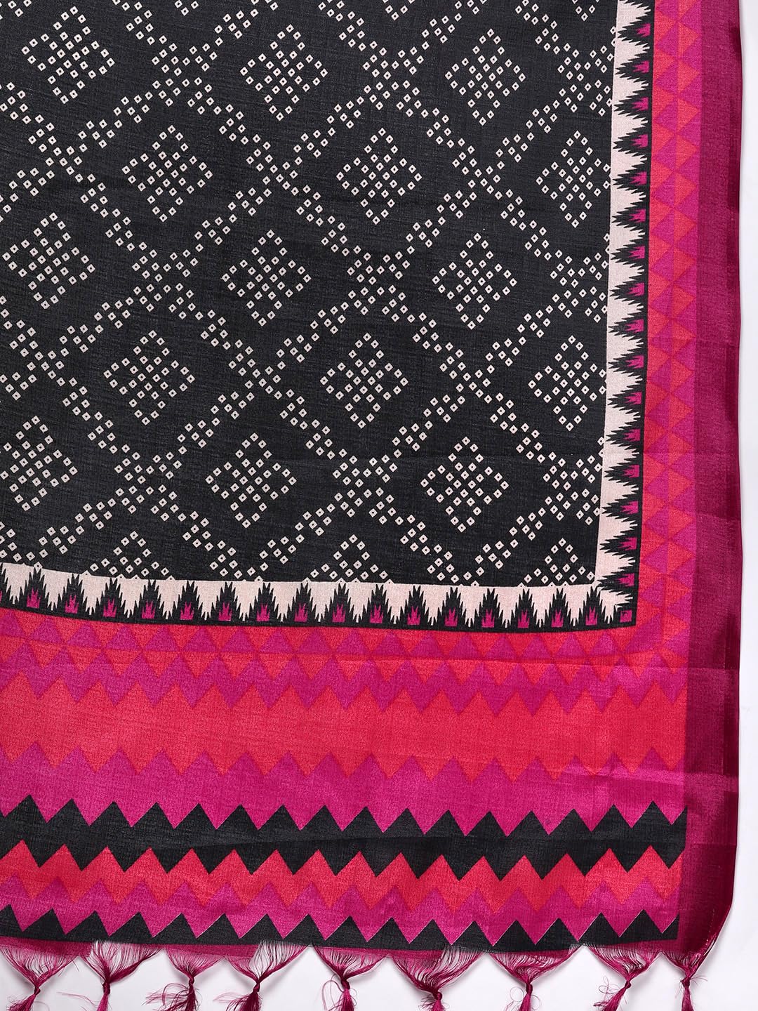 Varanga Magenta Silk Kurta Set for Women – Elegant Woven Yoke, Gota Embellishment, Elasticated Trouser, Side Slits – Stylish & Comfortable Ethnic Wear (Extra Large)