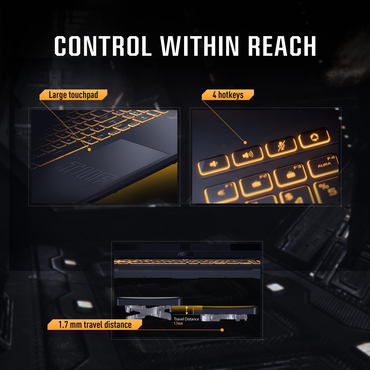 ASUS TUF Gaming F16,Intel Core 5 Processor 210H,14thGen Gaming Laptop(RTX 3050-6GB/65WTGP/16GB/512GB/FHD+/16"/144Hz/Windows 11/M365 Basic(1Year)*/Office 2024/Mecha Gray/2.20 Kg) FX607VJB-RL179WS