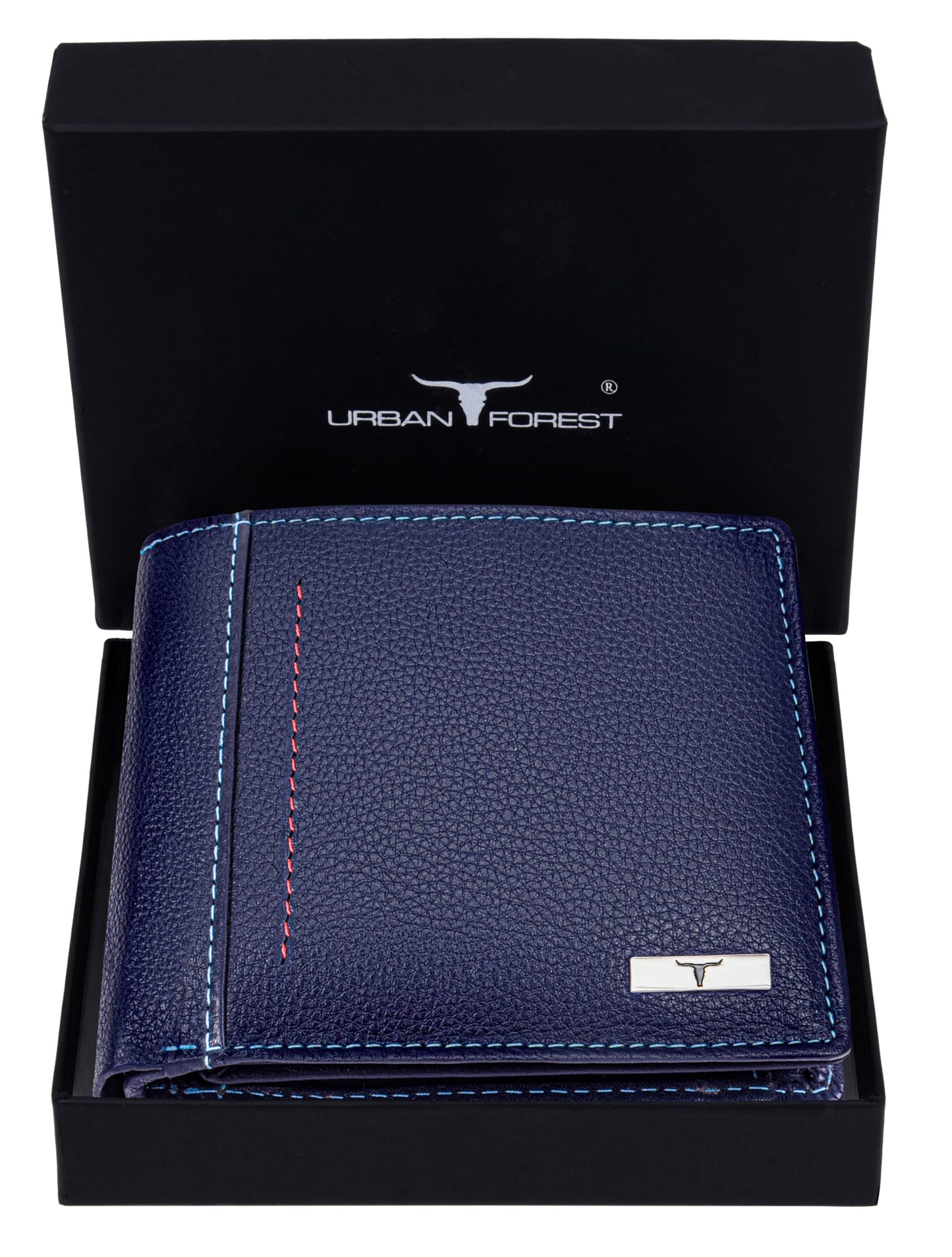 URBAN FOREST Bennette Blue Leather Wallet for Men