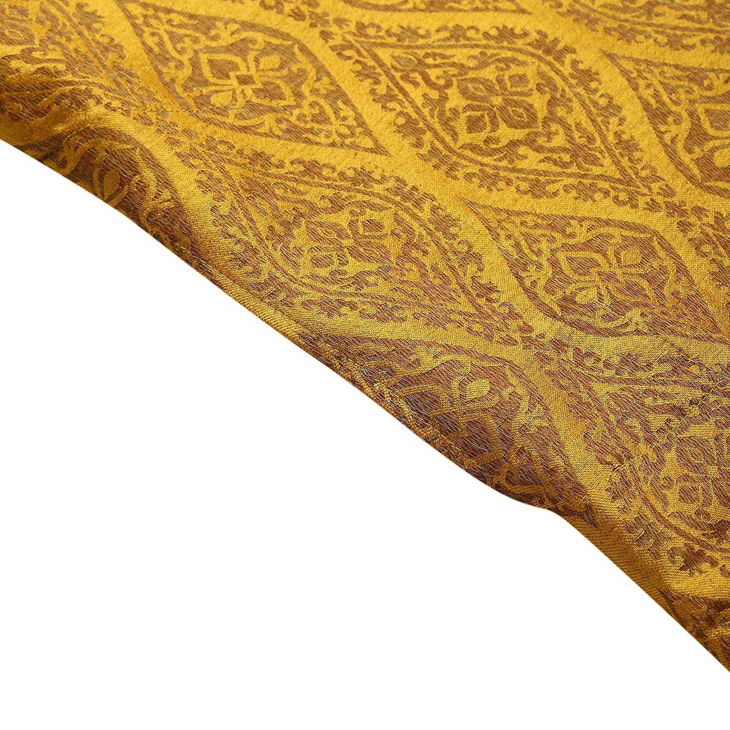 SOJANYA (Since 1958 Men's Jacquard Silk Mustard & Gold Kurta Size 38