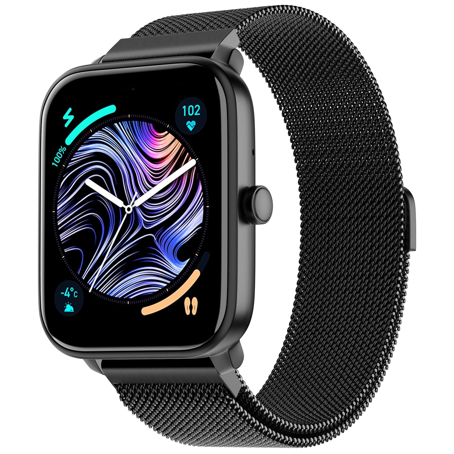 Noise ColorFit Pulse 4 with 1.85" Dynamic AMOLED Display, 600 Nits Brightness, BT Calling Smart Watch, Premium Build, 7 Days Battery Life, 24*7 Heart Rate & Sleep Tracking on NoiseFit App (Black Link)