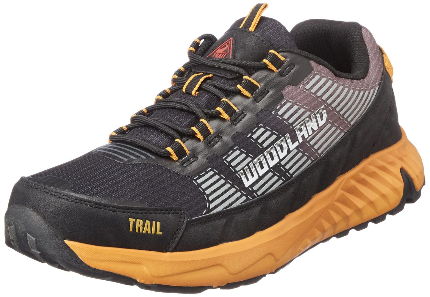 Woodland Men's Black/Yellow MESH Sports Shoes-6 UK (40EURO) (22YG257HS)