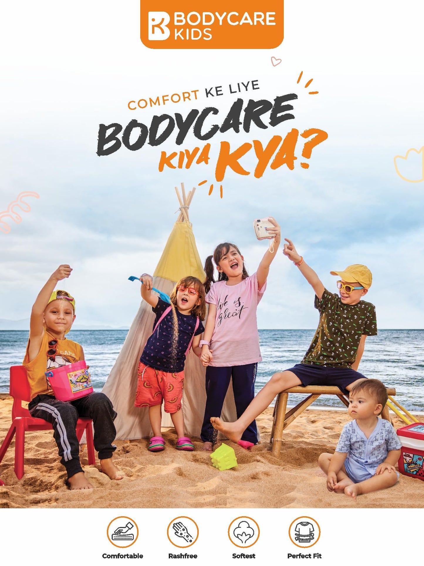 BODYCARE Girls Round Neck Sleeveless Tshirt Pack of 2 - Fuchsia & White