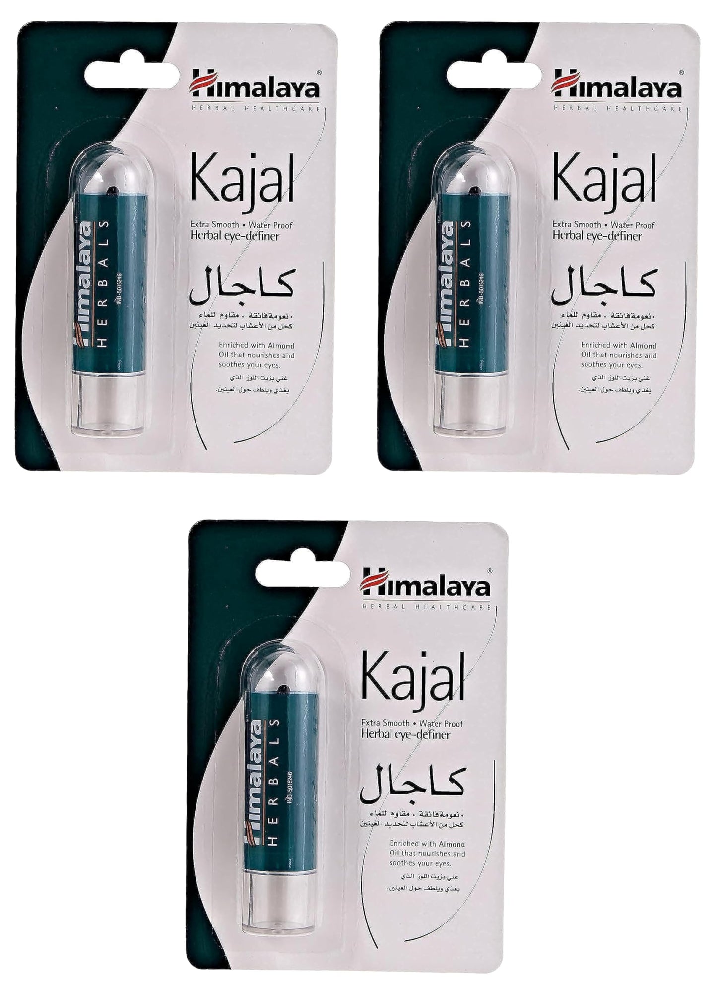 Himalaya SINCE 1930 Herbals Kajal Pencil, Matte Black, 2.7G (Packaging May Vary) (Pack Of 3)