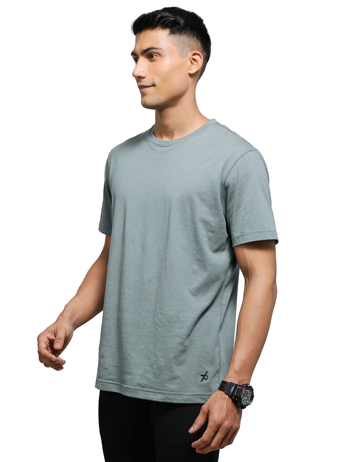 Jockey Men's Super Combed Cotton Rich Solid Round Neck Half Sleeve T-Shirt_Style_2714_Balsam Green_L