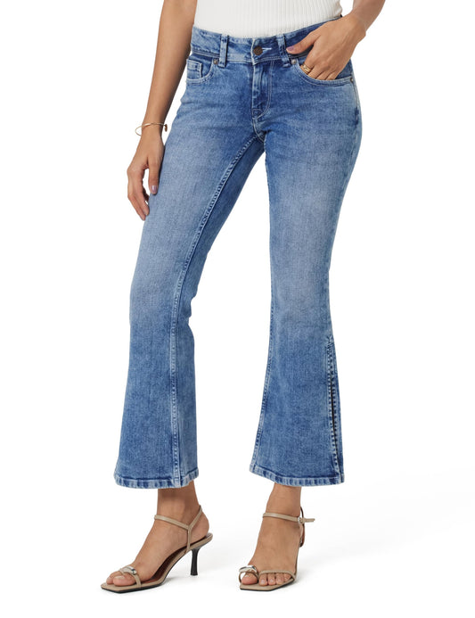 Pepe Jeans Women's Slim Jeans (PL204661Q058_Light Used_Mid Indigo Blue