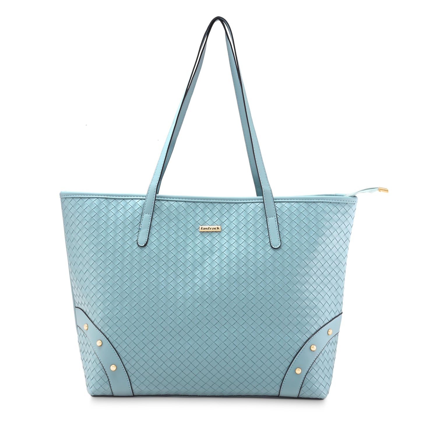 Fastrack Textured Blue Tote Bag For Women