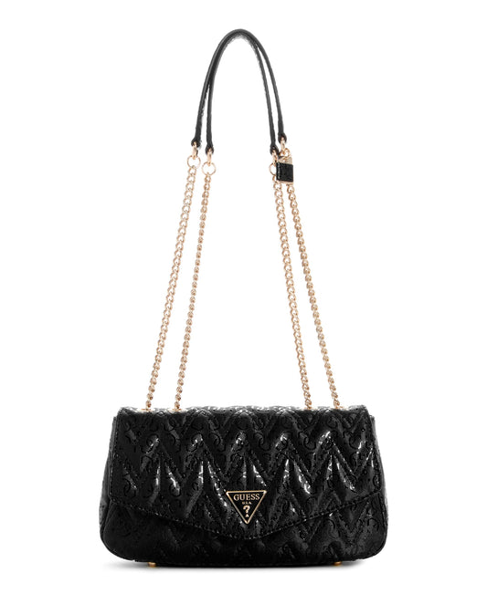 GUESS Black Quilted Adelard Crossbody Bag